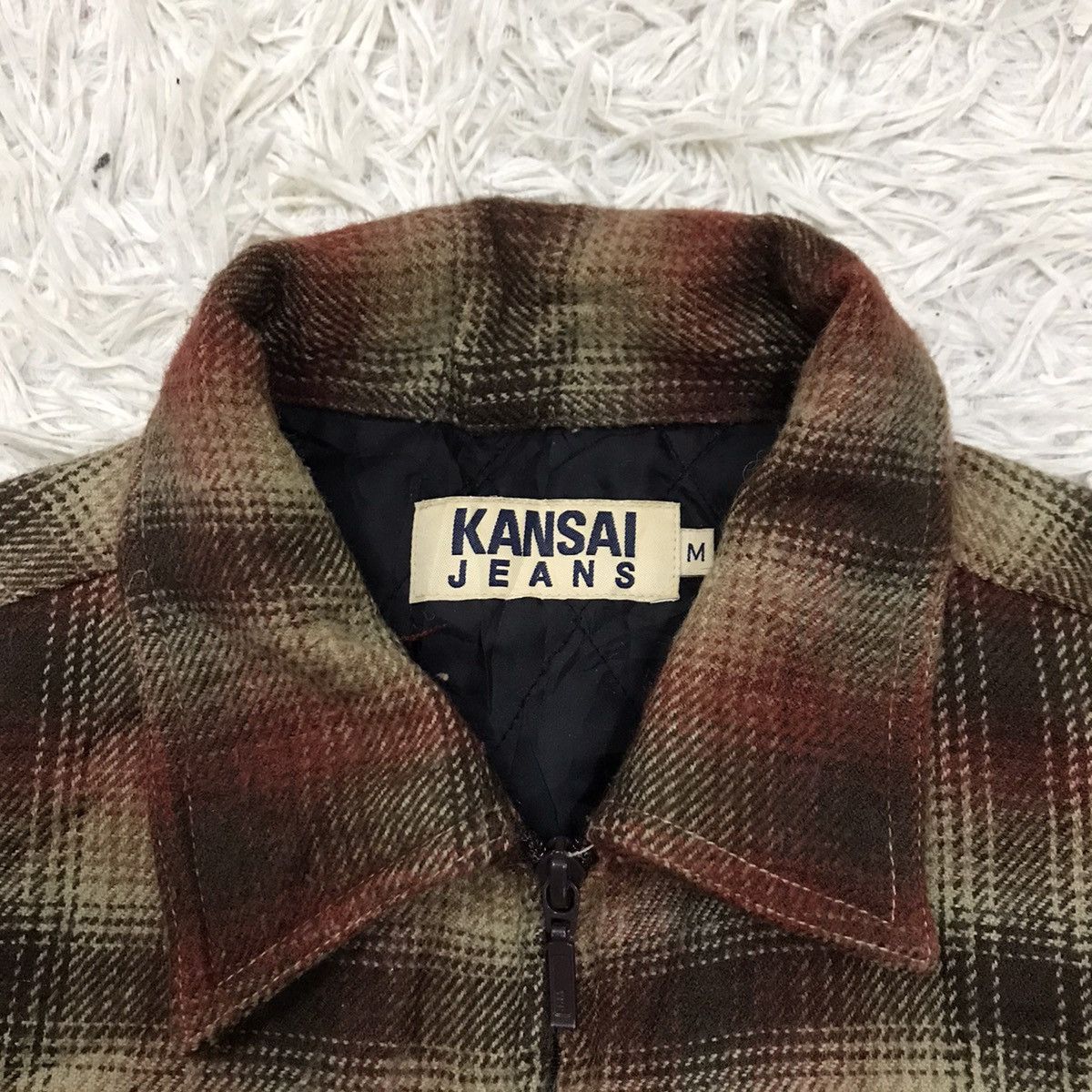 Japanese Brand × Kansai Yamamoto × Vintage VINTAGE KANSAI JEANS PLAID FLANNEL JACKET Size US M / EU 48-50 / 2 - 9 Thumbnail