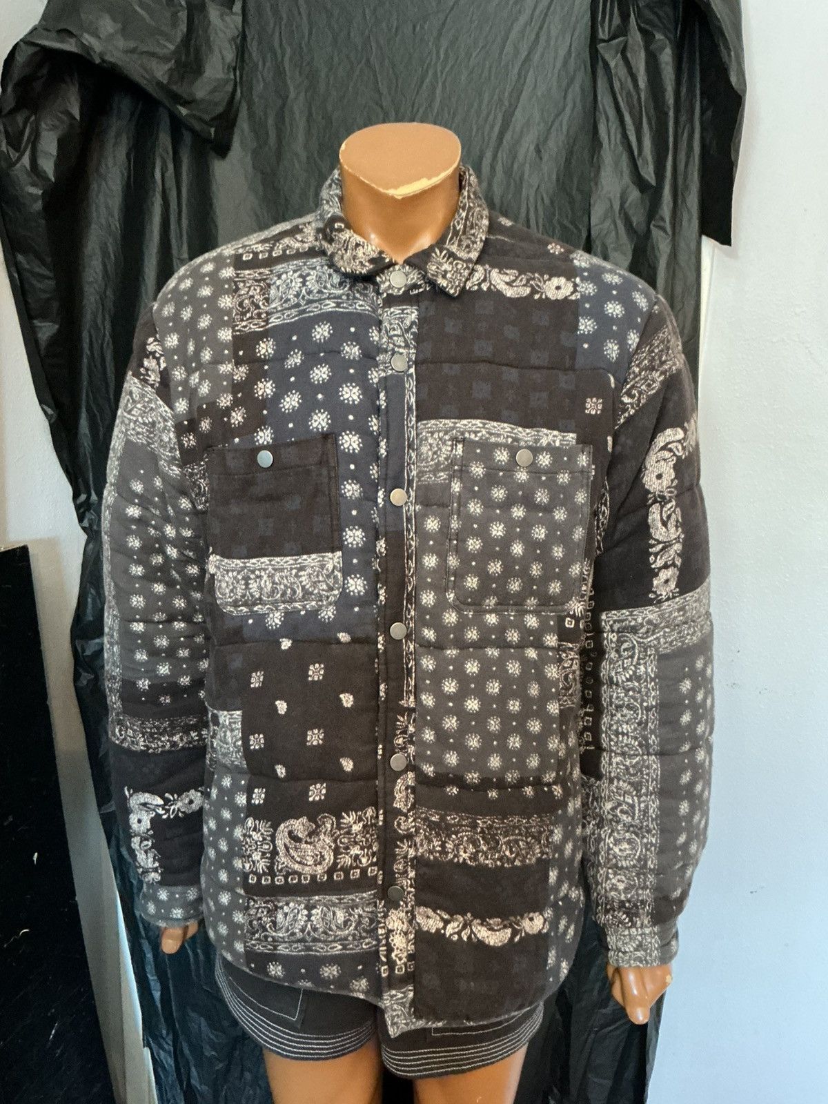 Bdg BDG UO Urban Outfitters Bandana Quilted AOP Shirt Jacket Size US L / EU 52-54 / 3 - 8 Thumbnail