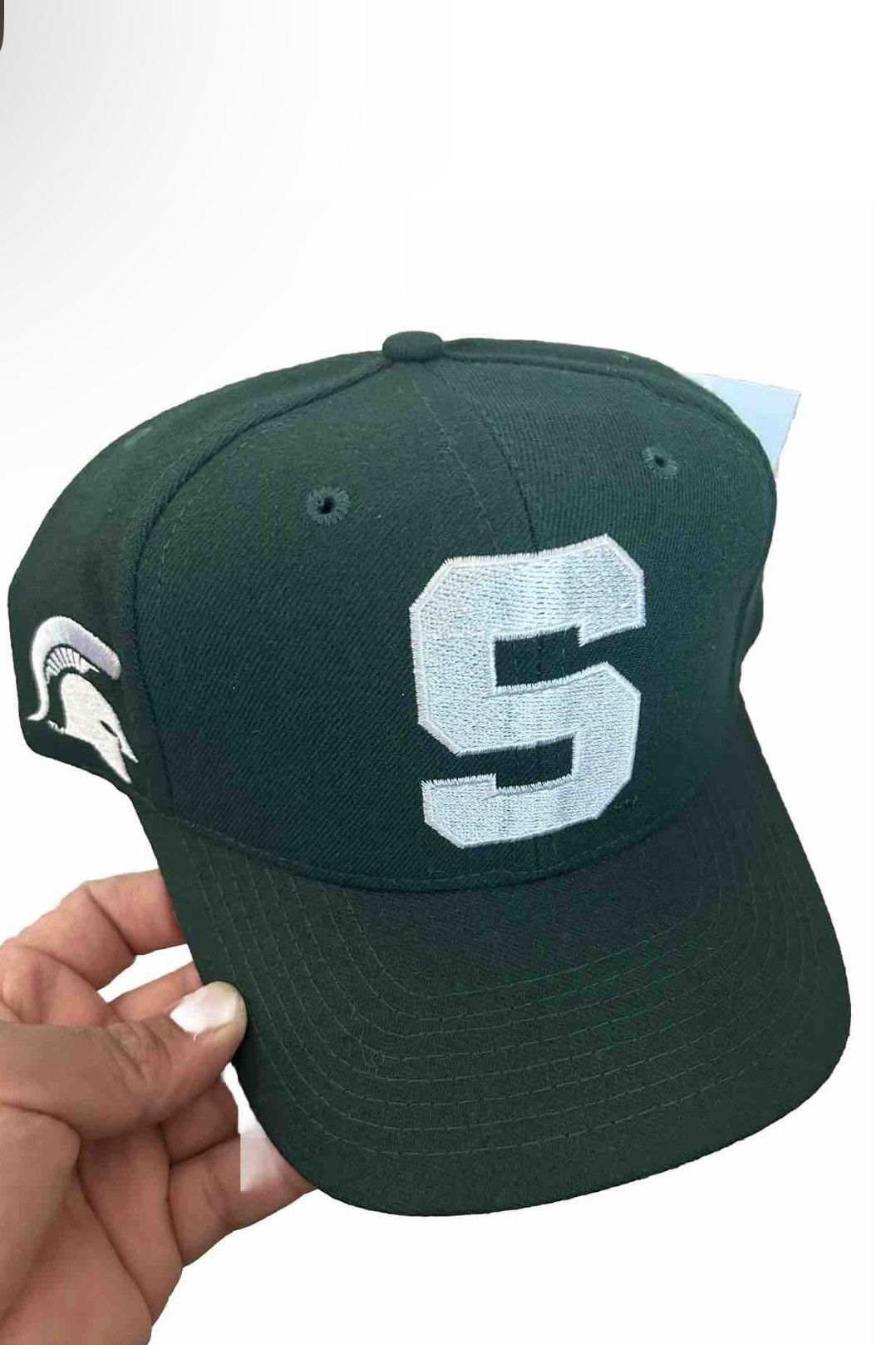 image of American Needle x Snap Back 90's Vintage Michigan State Spartans Blockhead Wool Snapback in Green
