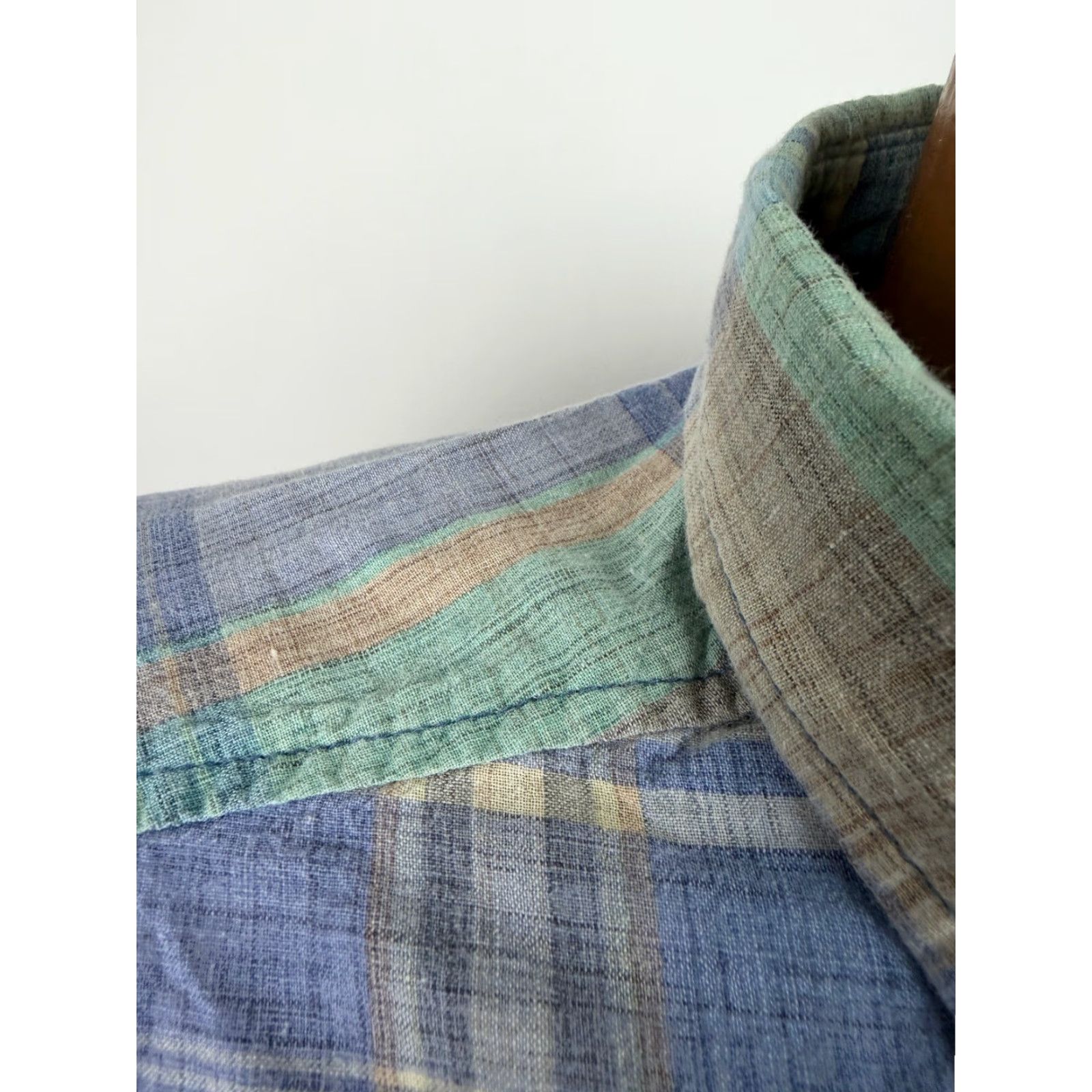 Guess VINTAGE GUESS Button-Up Shirt Men Large Blue Plaid Cotton 80s 90s Casual Work USA Size US L / EU 52-54 / 3 - 4 Thumbnail