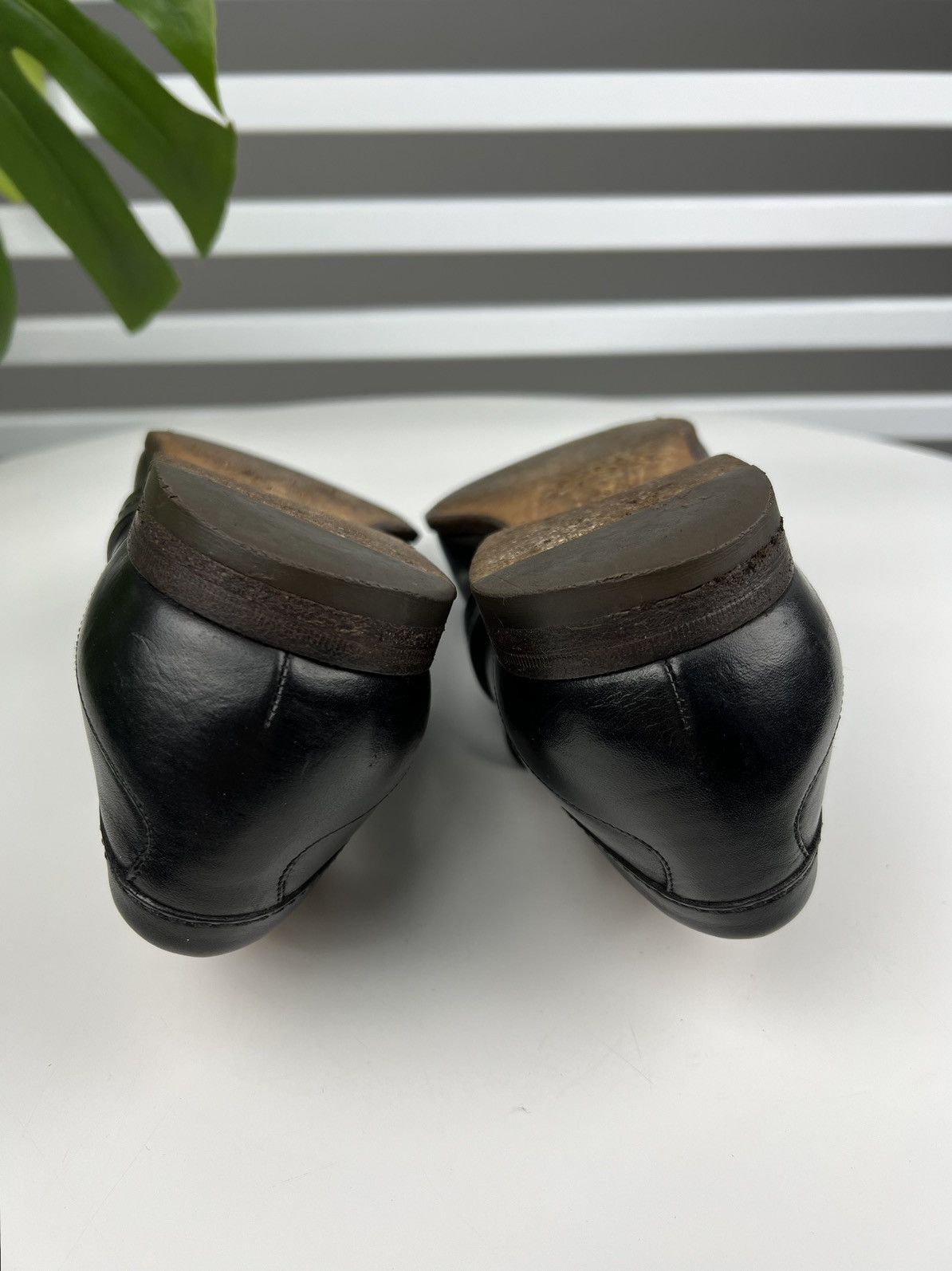 Gucci GUCCI Loafers Leather Shoes Strap GG Logo Black Men’s Size US 6.5 / EU 39-40 - 11 Thumbnail