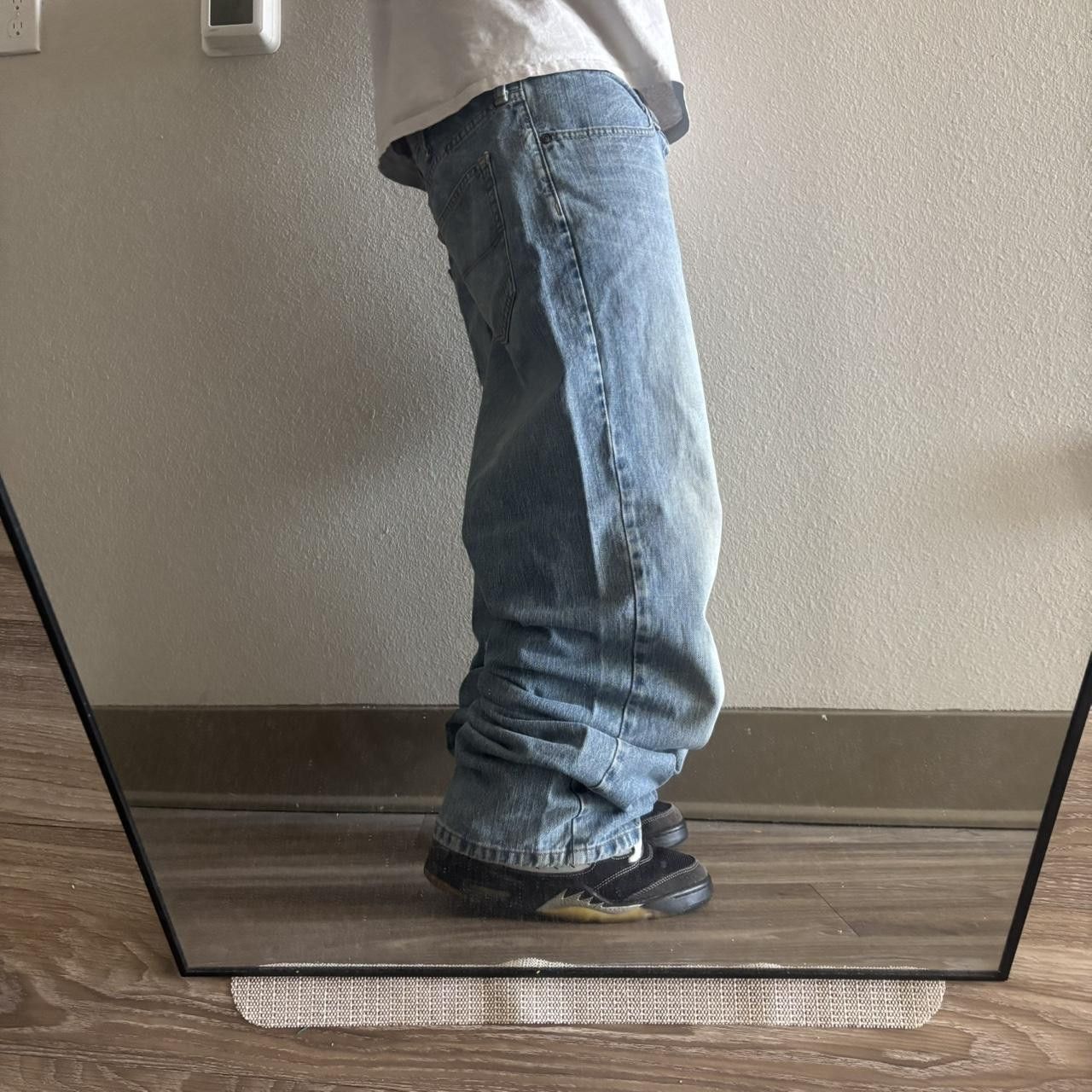 Japanese Brand Crazy Vintage Y2K/2000s Baggy Faded Light Wash Skater Denim Jeans! 38x34 Size US 38 / EU 54 - 2 Thumbnail