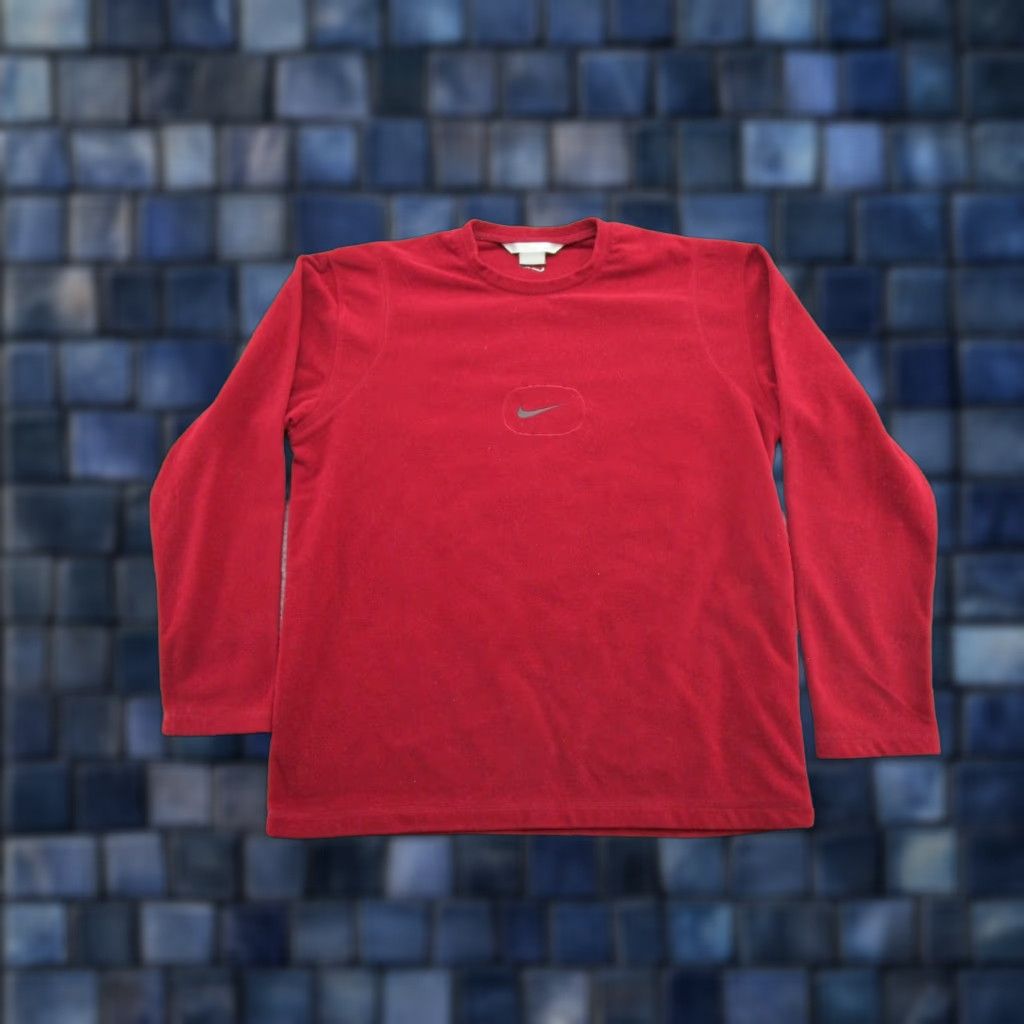 Nike VINTAGE Nike Center Swoosh Silver Tag Red Fleece Sweatshirt in Size Medium Size US M / EU 48-50 / 2 - 1 Thumbnail