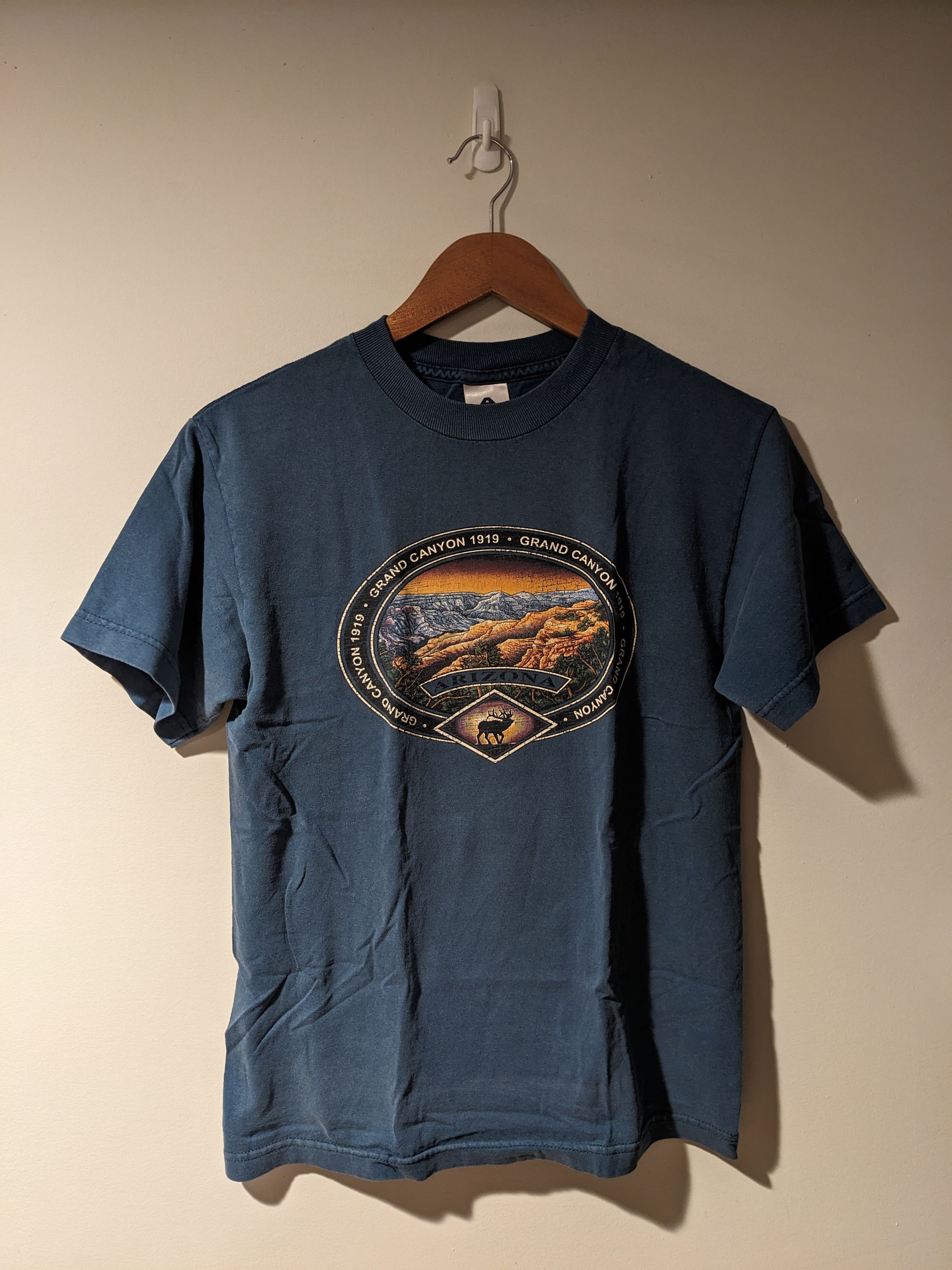 Vintage Vintage Y2K Arizona Grand Canyon Moose Elk Animal T-Shirt Size US S / EU 44-46 / 1 - 1 Thumbnail