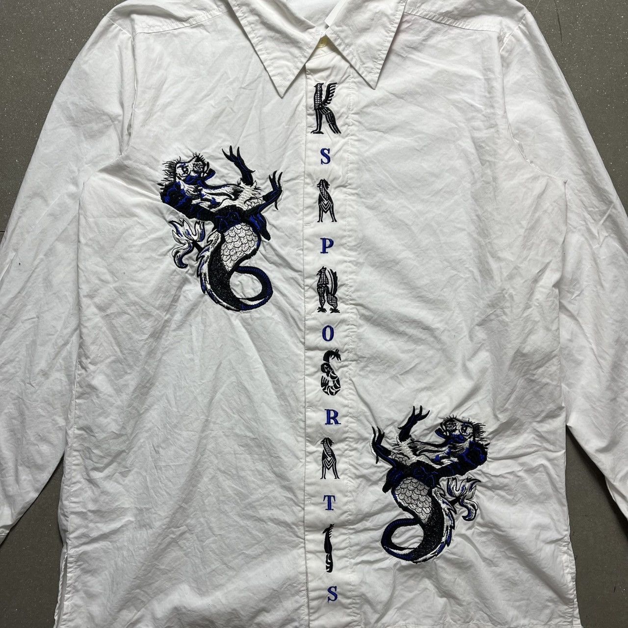 Japanese Brand × Le Grande Bleu (L.G.B.) Kansai Sports Dragon Shirt Size US M / EU 48-50 / 2 - 5 Thumbnail