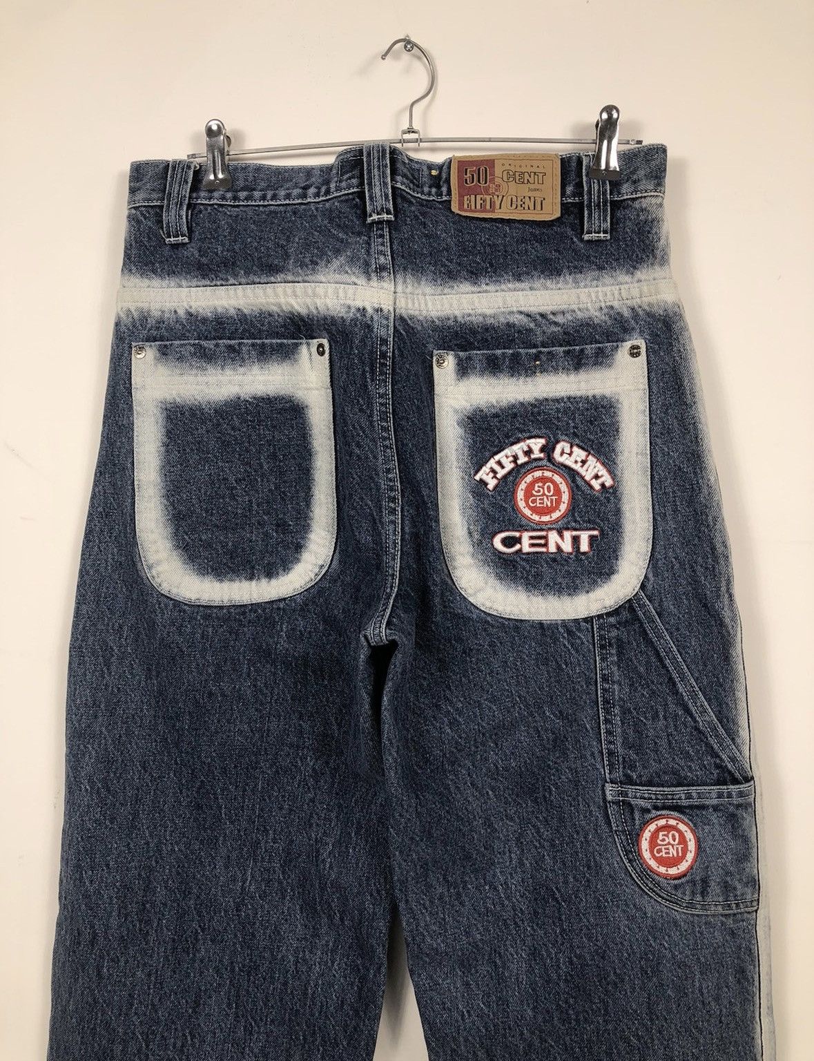 50 Cent × Rap Tees × Vintage 50 Cent authentic Vintage Baggy Denim Jeans Very Rare Item Size US 32 / EU 48 - 3 Thumbnail