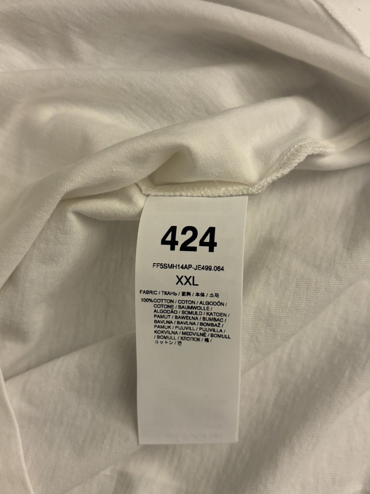 424 424 Cali T-Shirt Salt White Print Size US L / EU 52-54 / 3 - 7 Thumbnail
