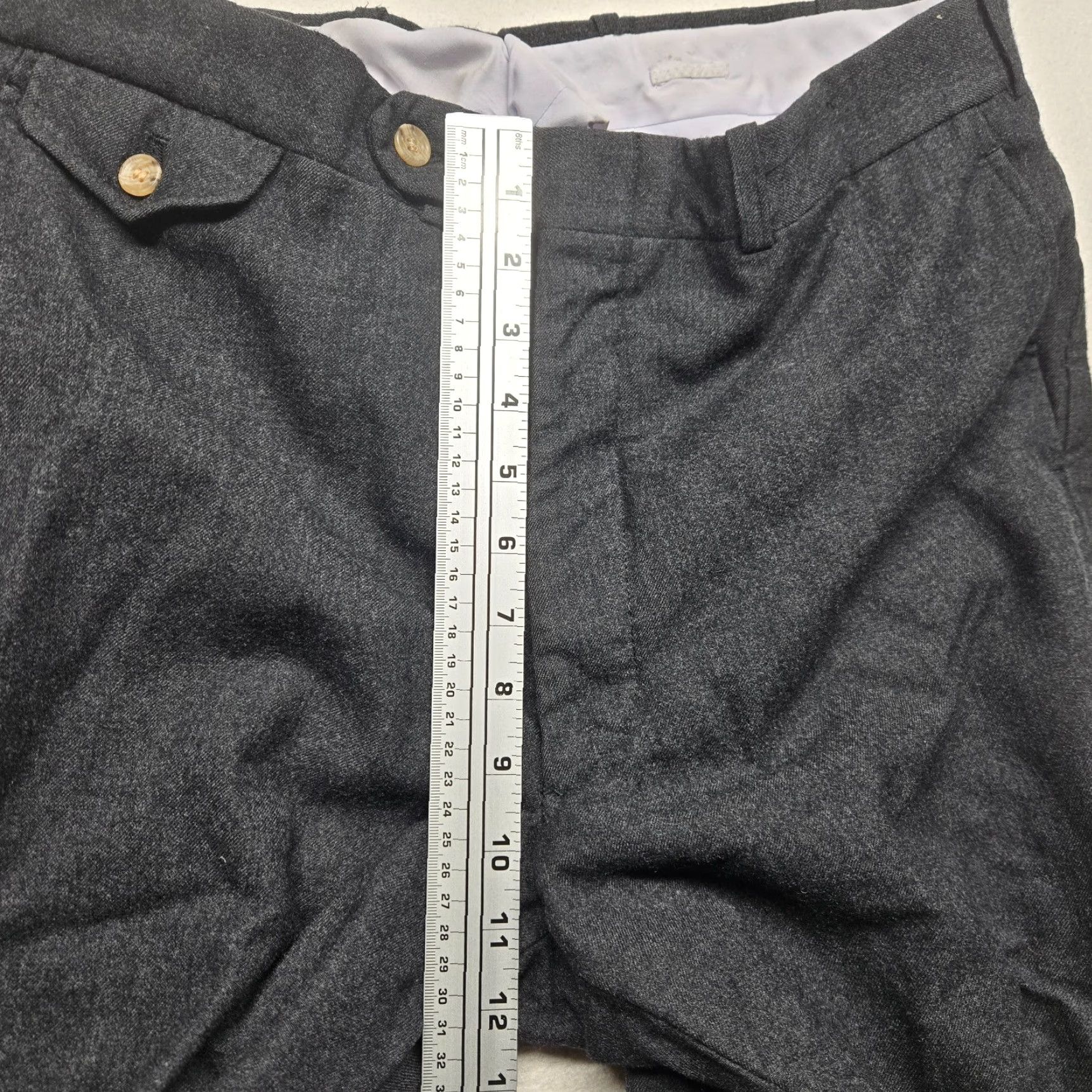 Vintage Woodmere Gray Wool Blend Flat Front Dress Pants 36R Casual Mens Size US 36 / EU 52 - 6 Thumbnail