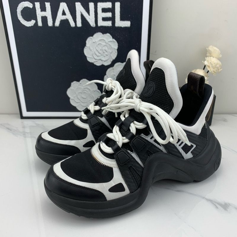 Louis Vuitton Black and White Sneakers -
