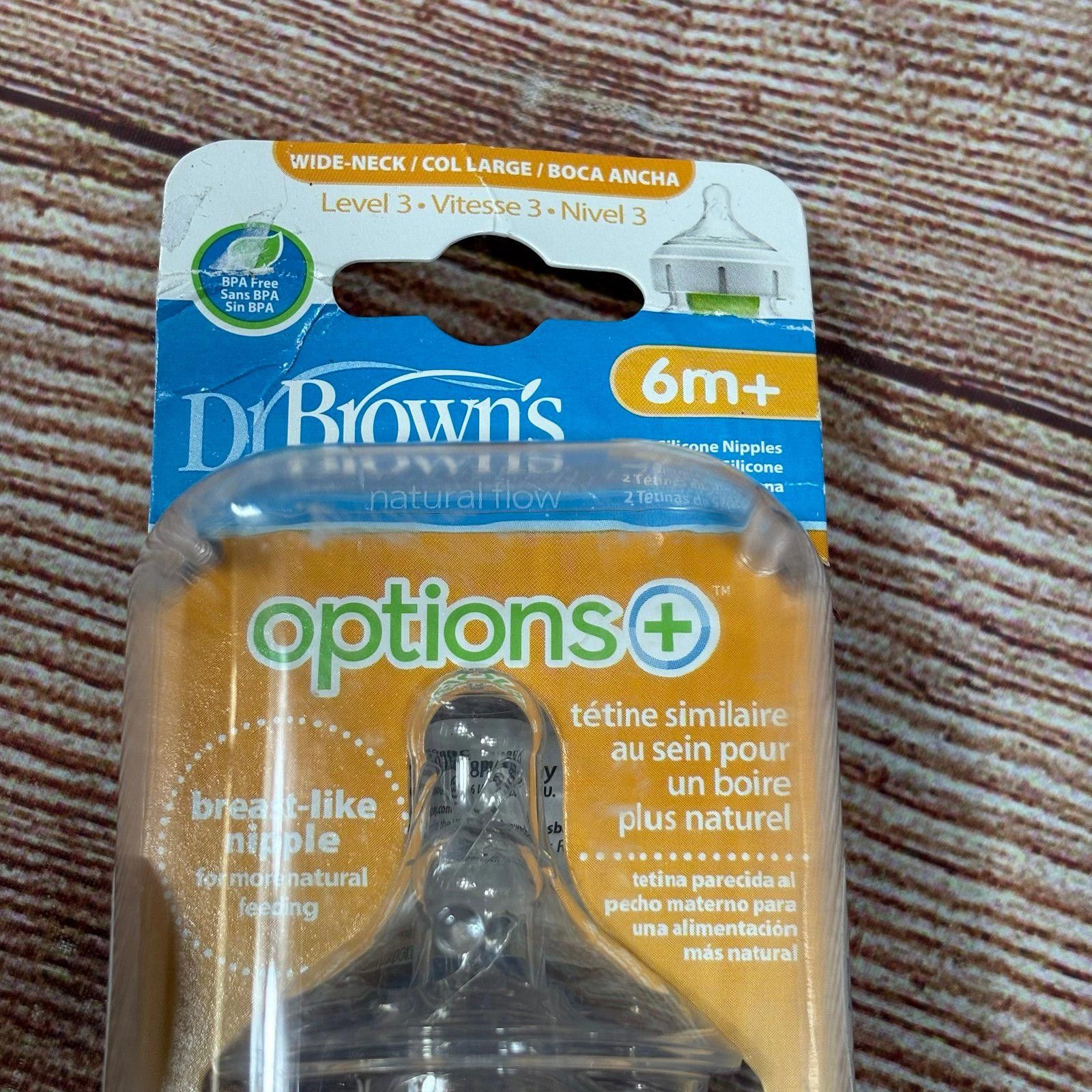 Other Dr. Brown's Options+ Wide-Neck Bottle Nipples Level 3 New Size ONE SIZE - 2 Thumbnail