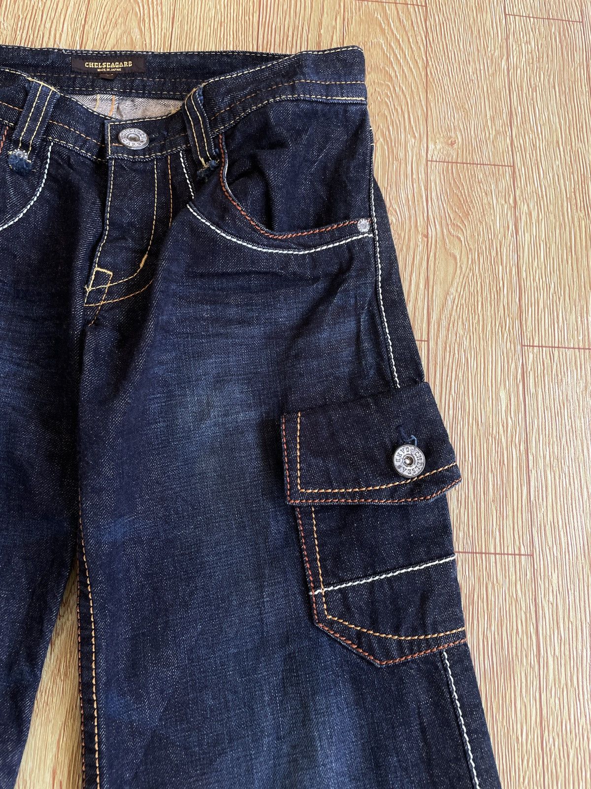 Le Grande Bleu (L.G.B.) Rare Vintage Japanese Brand Chelsea Gard Flared Jeans 1990s Size US 27 - 4 Thumbnail