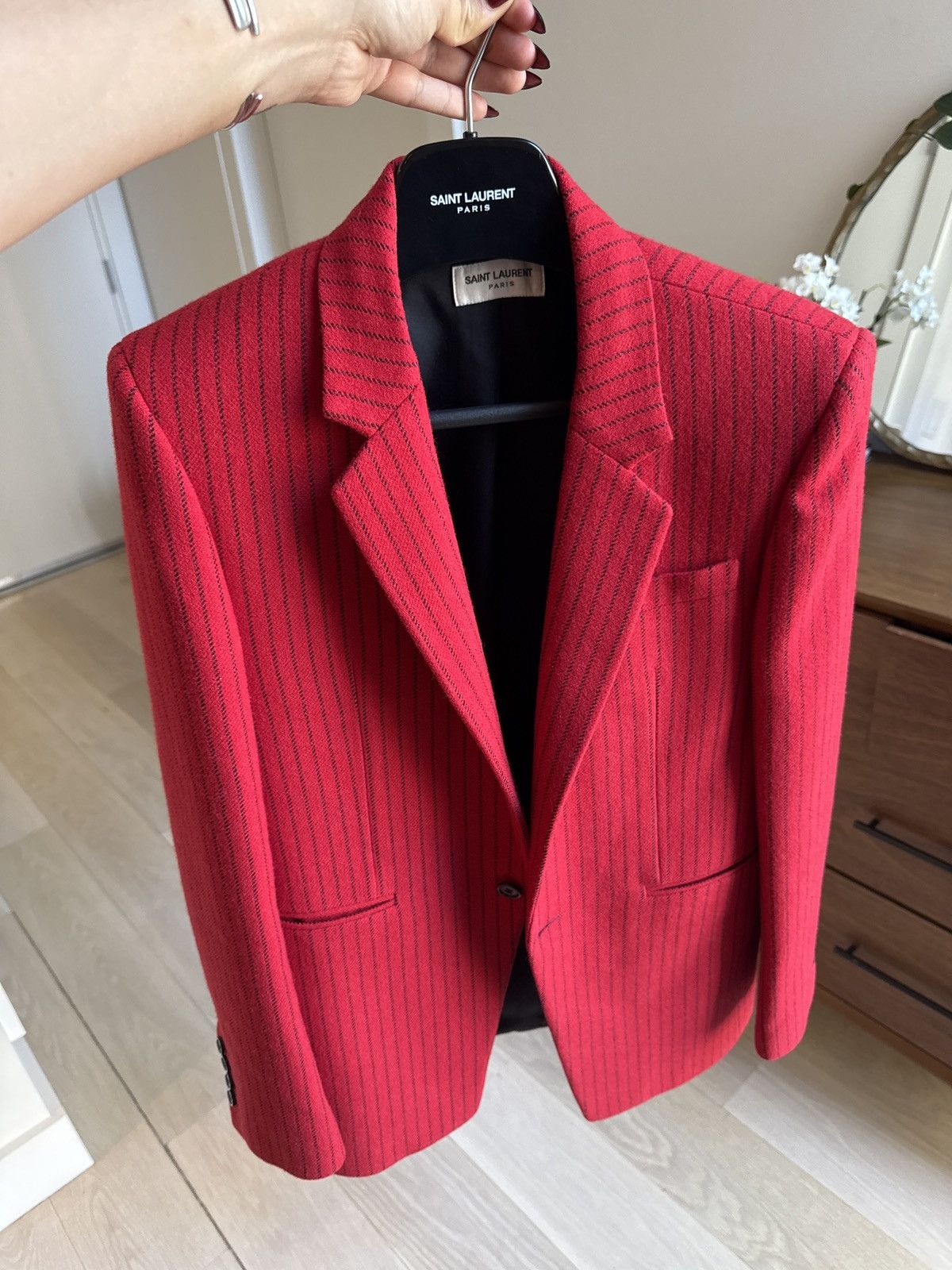 Yves Saint Laurent Red YSL blazer Size 46R - 8 Thumbnail