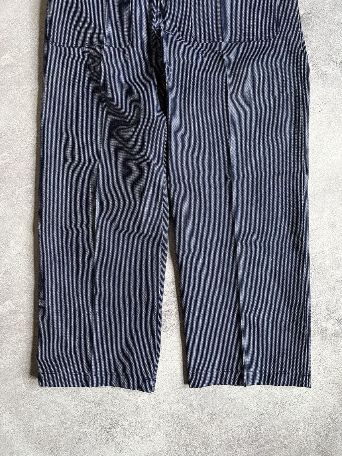 Le Laboureur Vintage 80s French Lutteurs Striped Sanfor Work Pants Size L Size US 36 / EU 52 - 3 Thumbnail