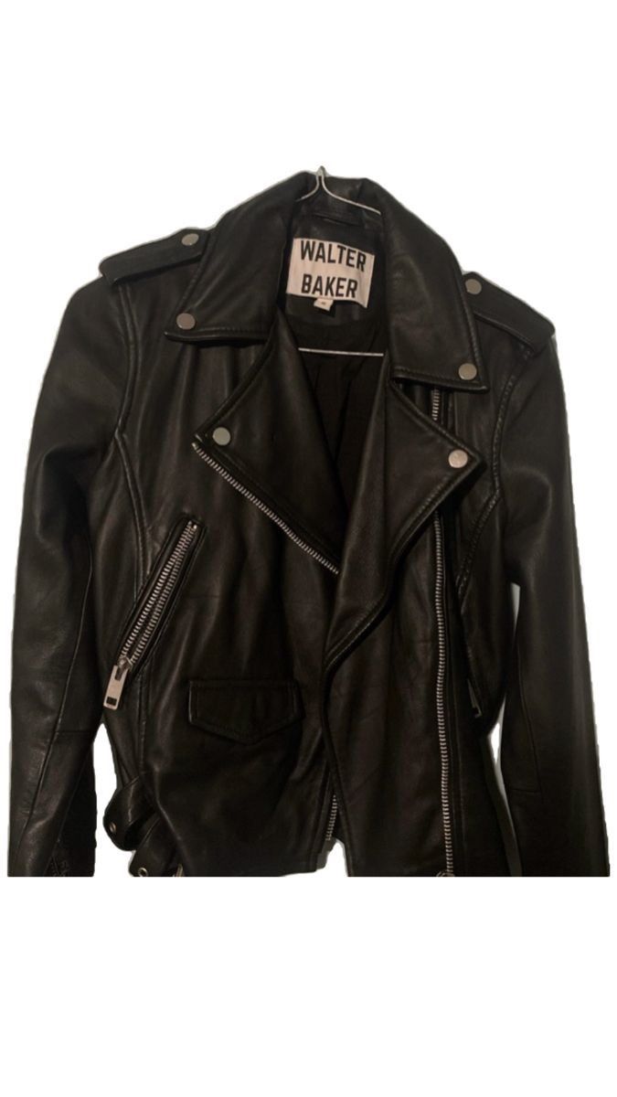 Designer Walter Baker Lambskin Leather Jacket Size S / US 4 / IT 40 - 1 Thumbnail