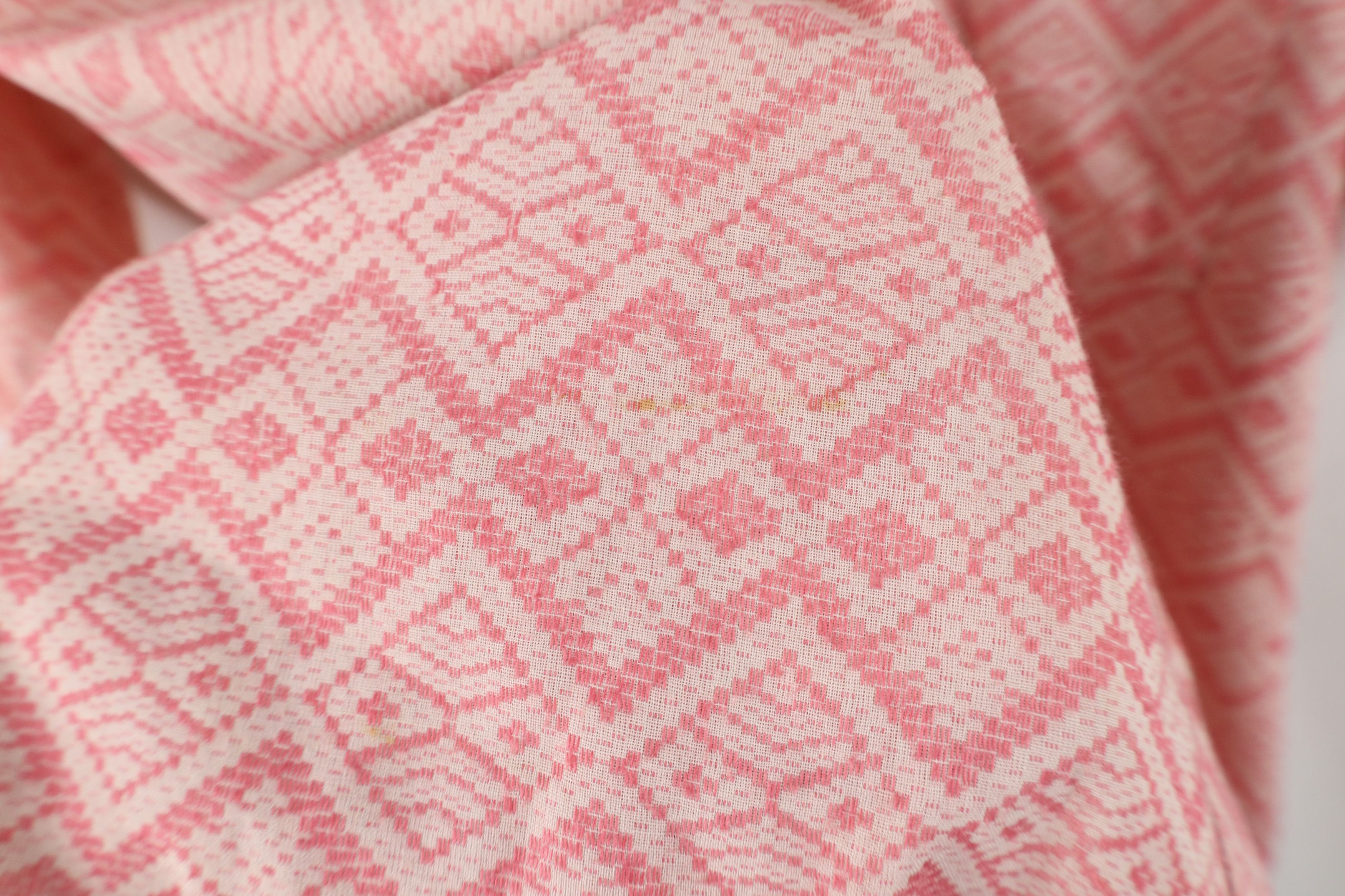 Vintage Vintage 60s Macys Geometric Collared Button Shirt Pink USA Size US XL / EU 56 / 4 - 7 Thumbnail