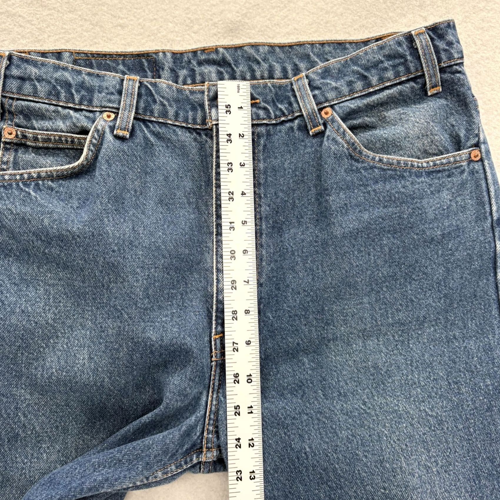 Levi's VINTAGE Levi's 505 Jeans Mens 36x28 Blue Regular Straight Denim Orange Tab 1995 Size US 36 / EU 52 - 7 Thumbnail
