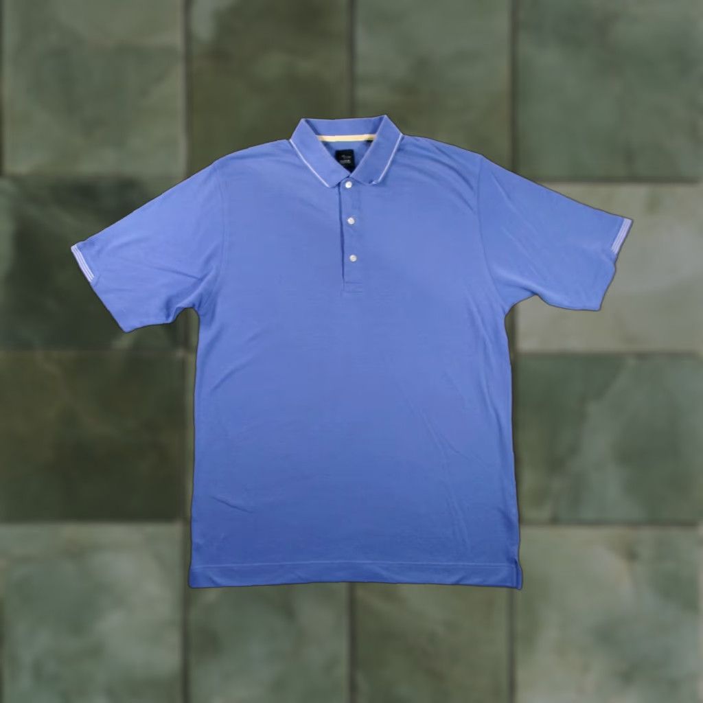 Vintage Page & Tuttle Performance Golf Polo Shirt Men Large Blue Cool Swing Short Sleeve Moisture Wicking Size US L / EU 52-54 / 3 - 1 Thumbnail