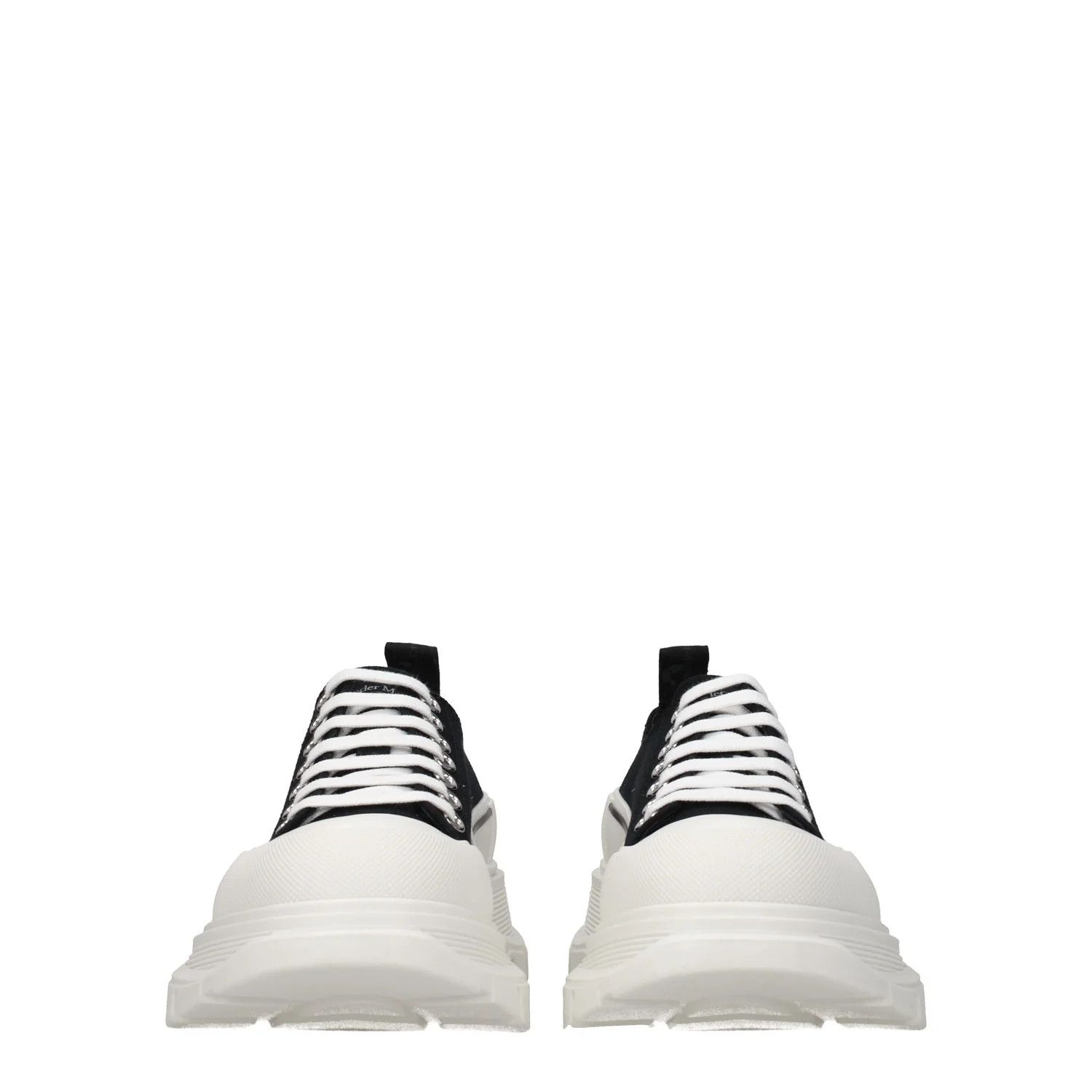 Alexander McQueen ob1o1e0225 Fabric Low-Top Sneakers in Black White Size US 9 / EU 42 - 3 Thumbnail