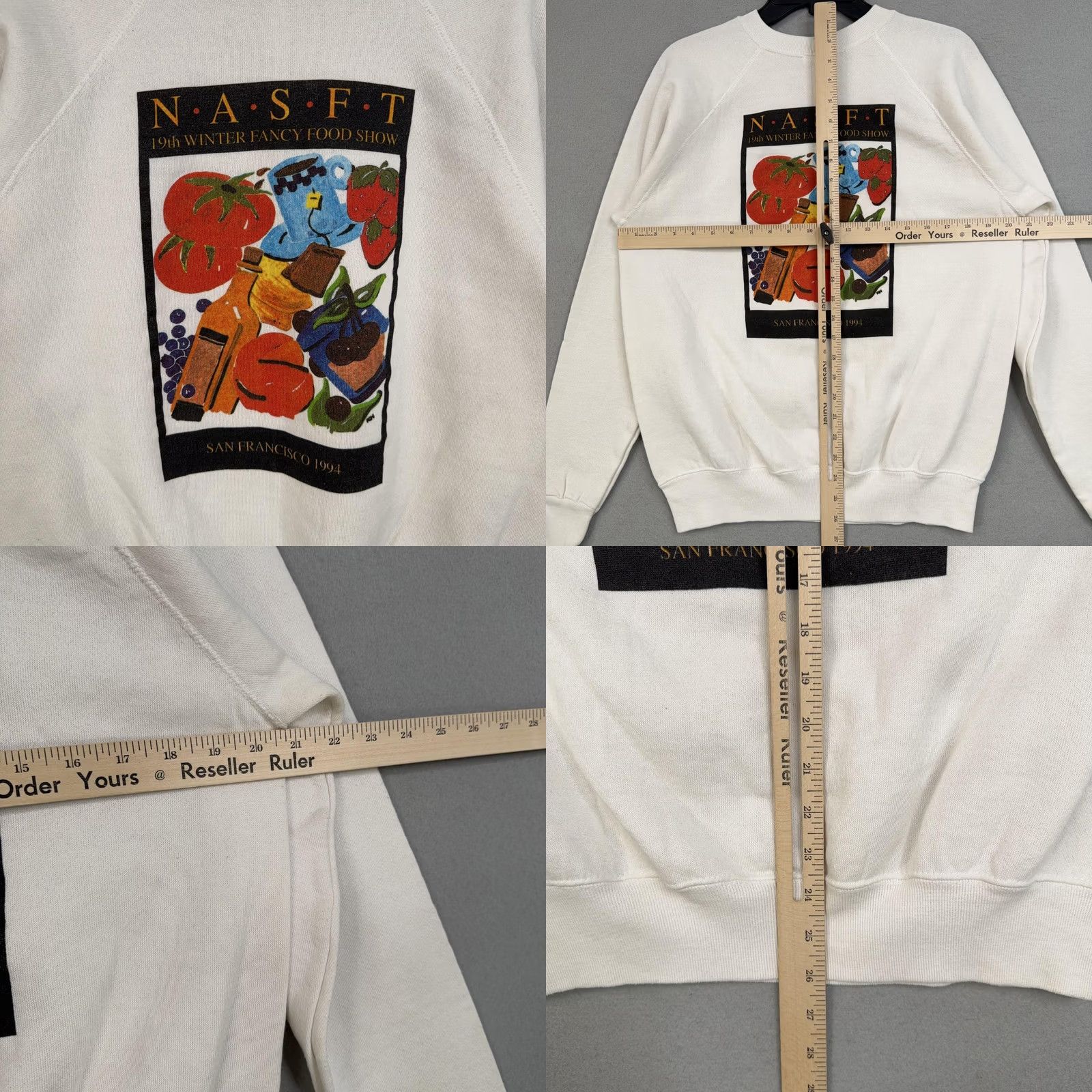 Tultex Vintage Food Sweatshirt Mens Medium NASFT Show San Francisco 1994 90s Size US M / EU 48-50 / 2 - 8 Thumbnail