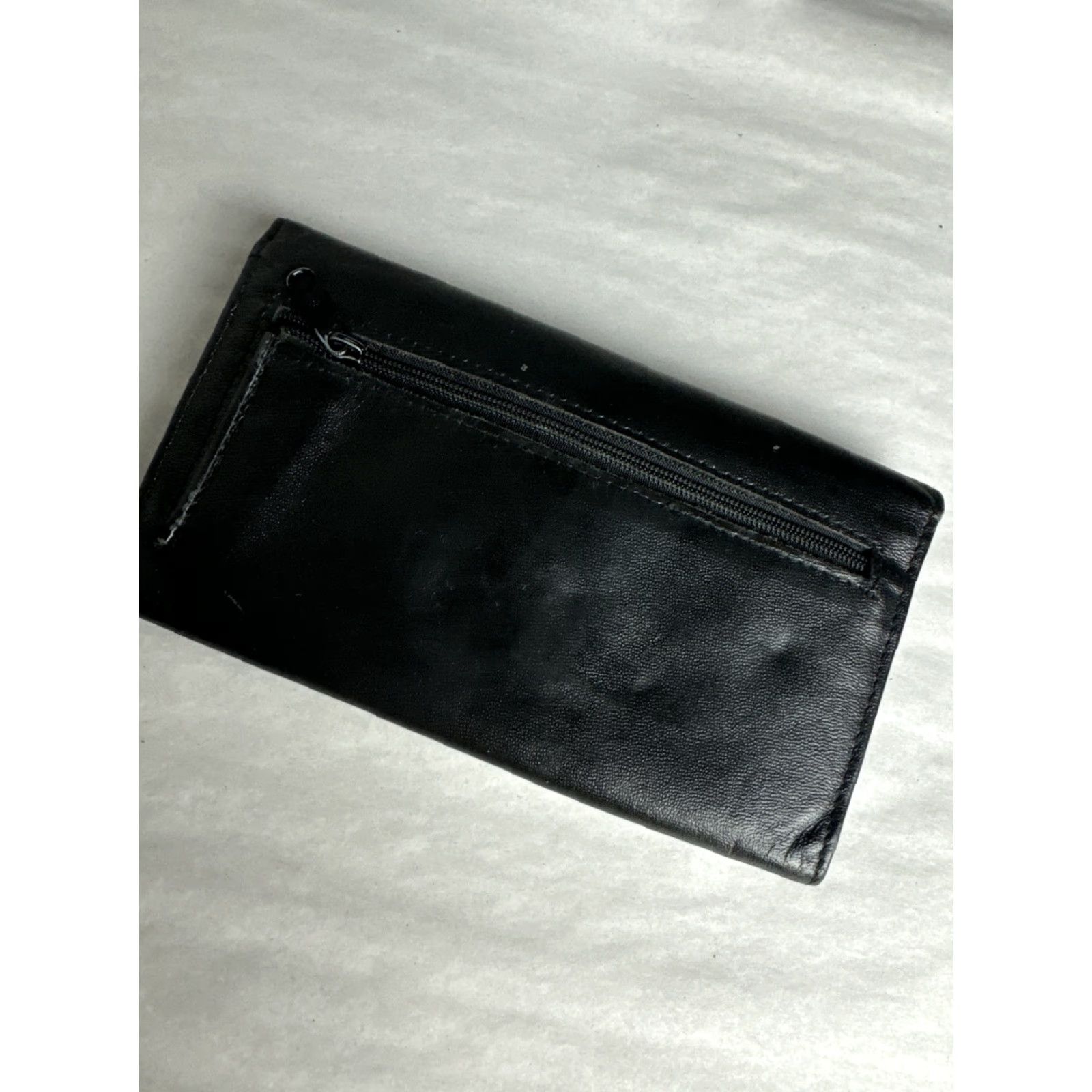 Vintage VINTAGE Mundi Wallet Black Leather Bi Fold Crest Women Size ONE SIZE - 7 Thumbnail