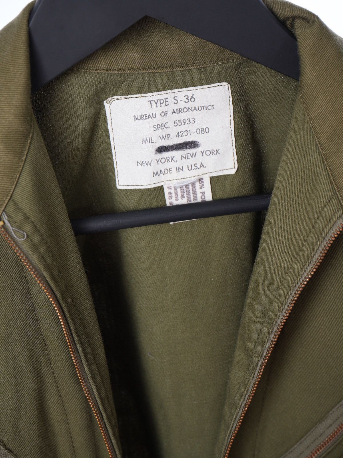 Aeronautica Militare VTG Type S-36 Bureau Of Aeronautics Spec 55933 Coveralls Size US 30 / EU 46 - 4 Thumbnail