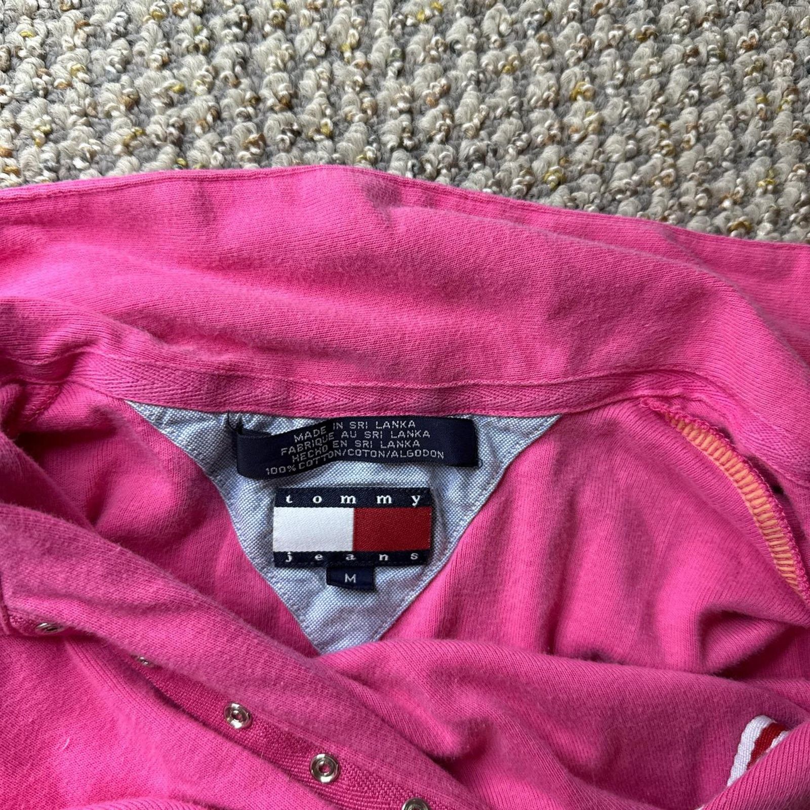 Tommy Hilfiger Cute rare vintage y2k tommy hilfiger collared pink polo top Size M / US 6-8 / IT 42-44 - 5 Thumbnail