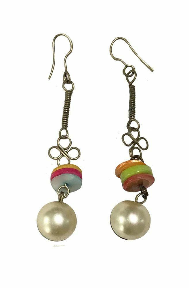 Designer HandMade Set Of Mother Of Pearl Dyed Disc Beads & Simulated Size ONE SIZE - 2 Thumbnail