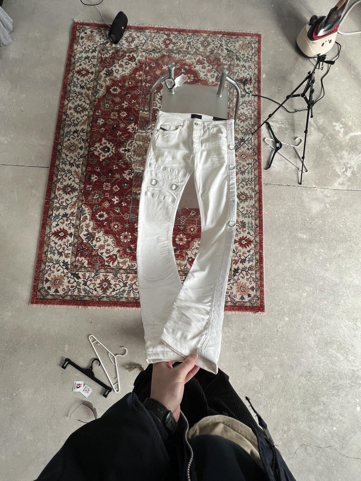 Diesel × Diesel Black Gold × Vintage Diesel Black And Gold Jeans White Stacked Size US 36 / EU 52 - 4 Thumbnail