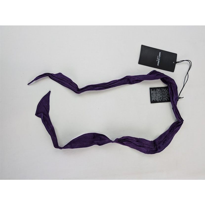 Saint Laurent Paris o1rshd1 Q:4 / Size: OS / Foulard Cravate Cour Scarf Purple Size ONE SIZE - 2 Thumbnail