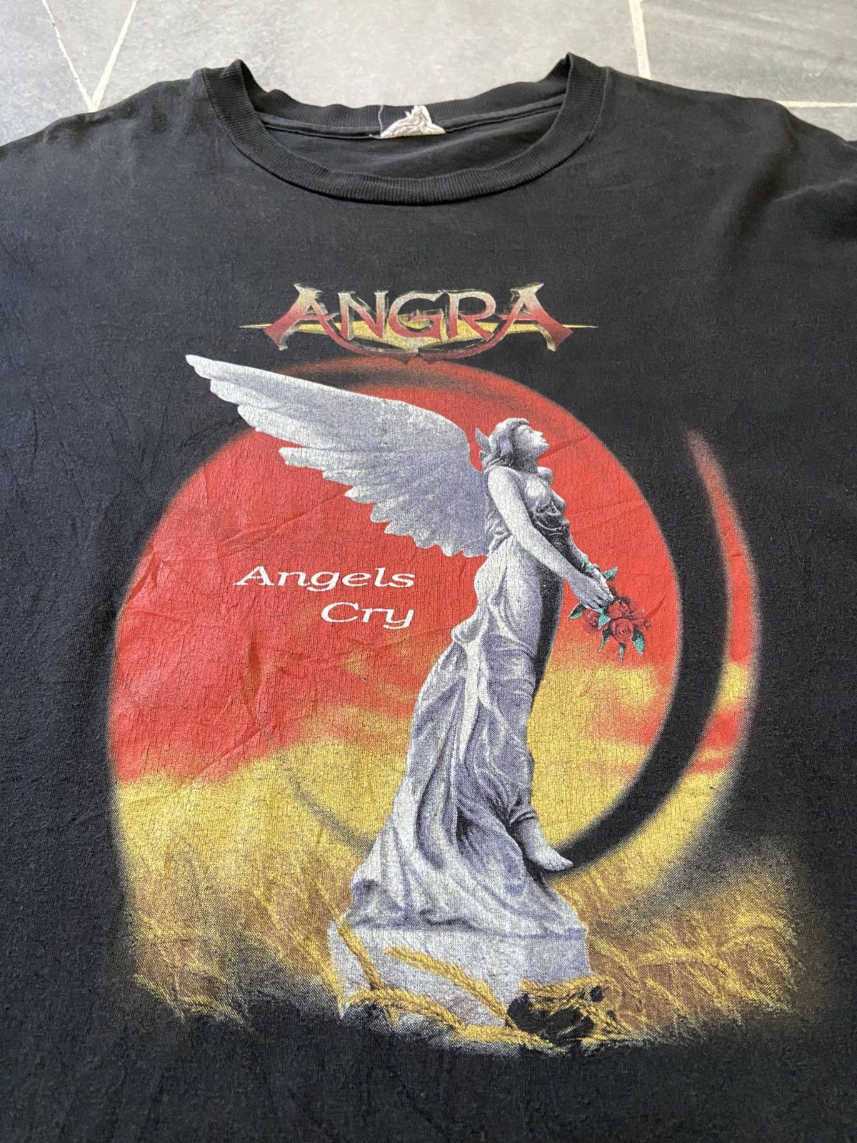 Band Tees Vintage 90s Angra Angels Cry Heavy Metal Band Tour Tee Size US L / EU 52-54 / 3 - 3 Thumbnail