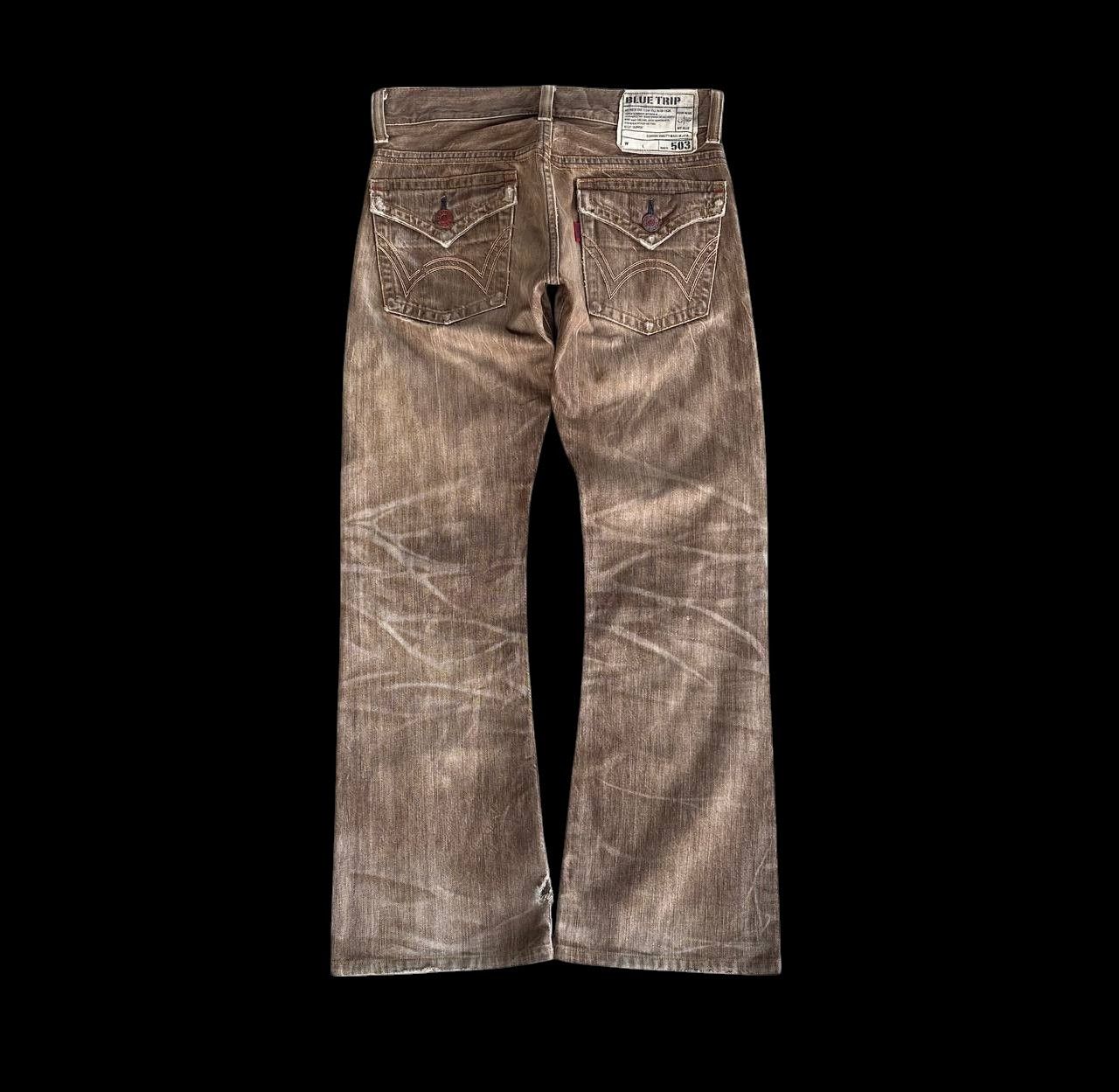 Edwin × Vintage FLARED VINTAGE EDWIN BLUETRIP JAPAN BROWNCLAWMARK DISTRESSED Size US 28 / EU 44 - 14 Thumbnail
