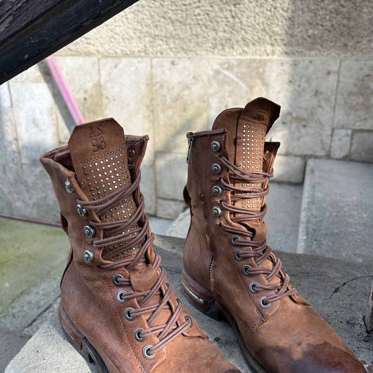 A.S.98 A.S 98 Avantgarde Leather Combat Boots Rick Owens Style 38 Size US 8 / IT 38 - 6 Thumbnail