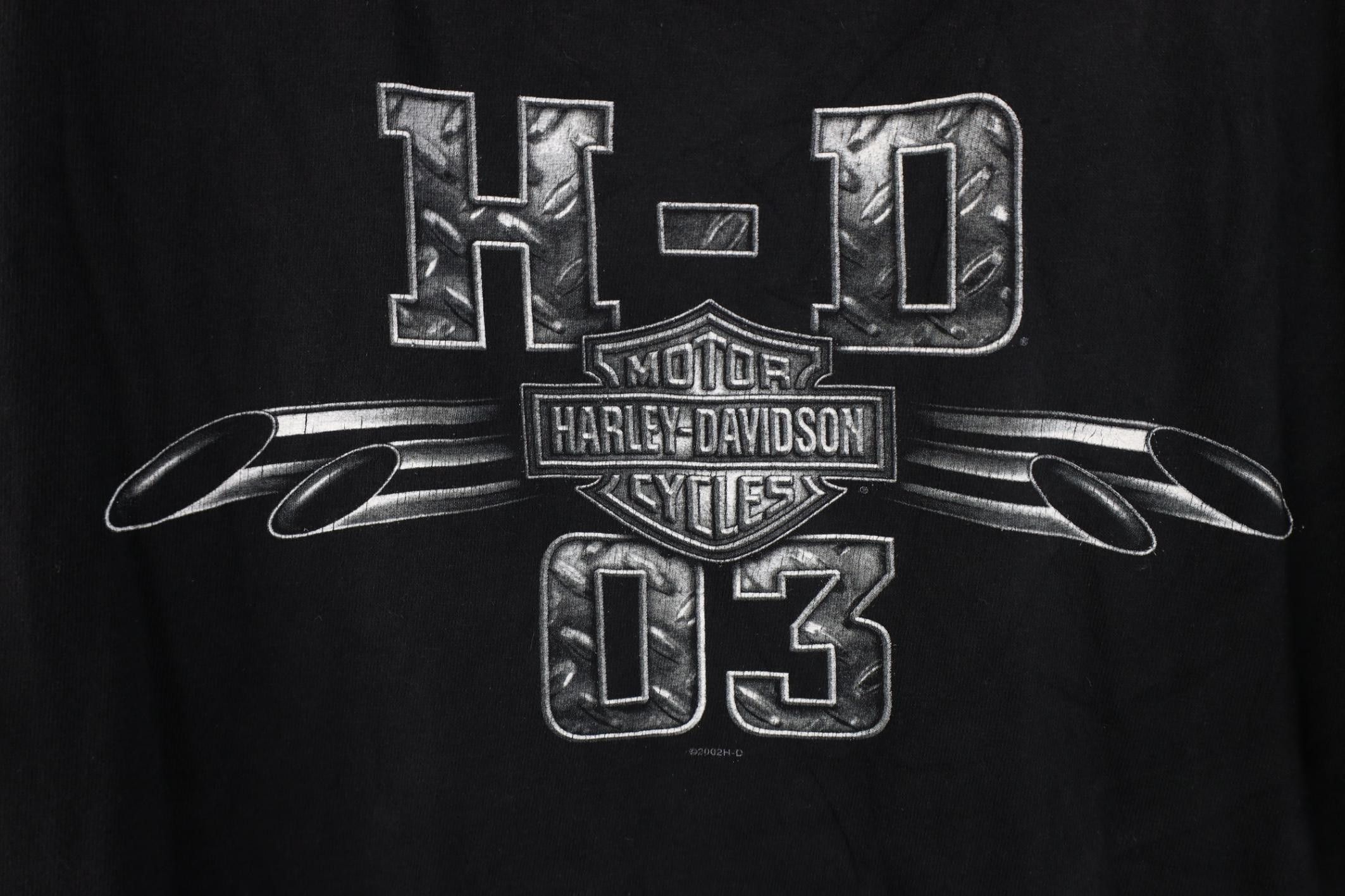 Harley Davidson Vintage Y2K 2003 Harley Davidson Chrome Plate T-Shirt USA Size US XXL / EU 58 / 5 - 4 Thumbnail