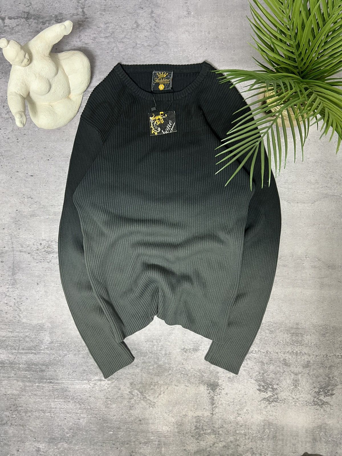 Affliction × Vintage Sweater Y2K black faded alt alternative drain opium Size US L / EU 52-54 / 3 - 2 Thumbnail
