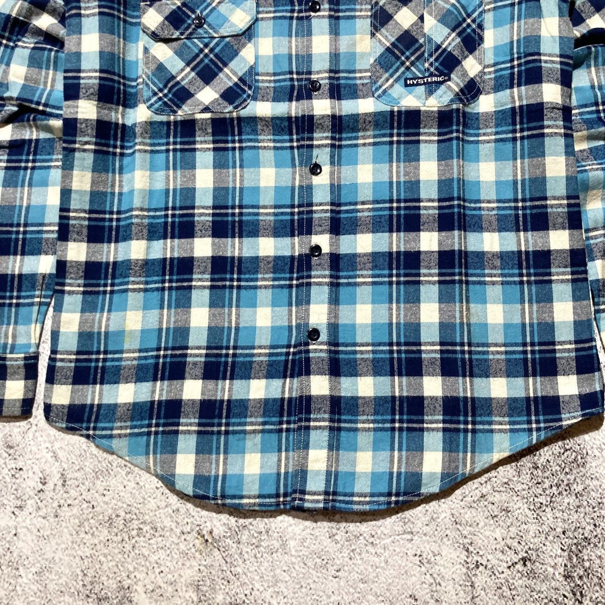 Hysteric Glamour Vintage Hysteric Glamour Veterano Flanel Plaid Shirt Blue Size US L / EU 52-54 / 3 - 6 Thumbnail