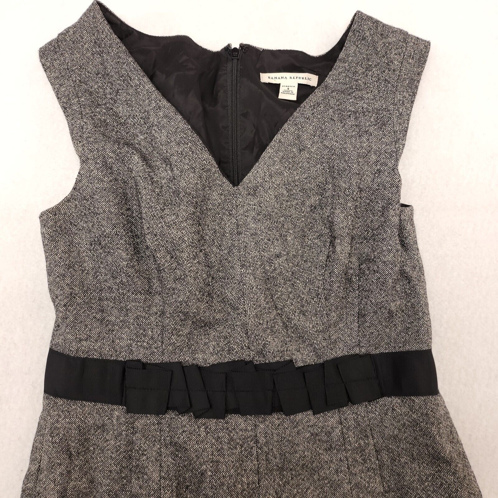 Banana Republic Banana Republic Casual Zip Up Dress Womens Size 4 Gray Black Size S / US 4 / IT 40 - 1 Thumbnail