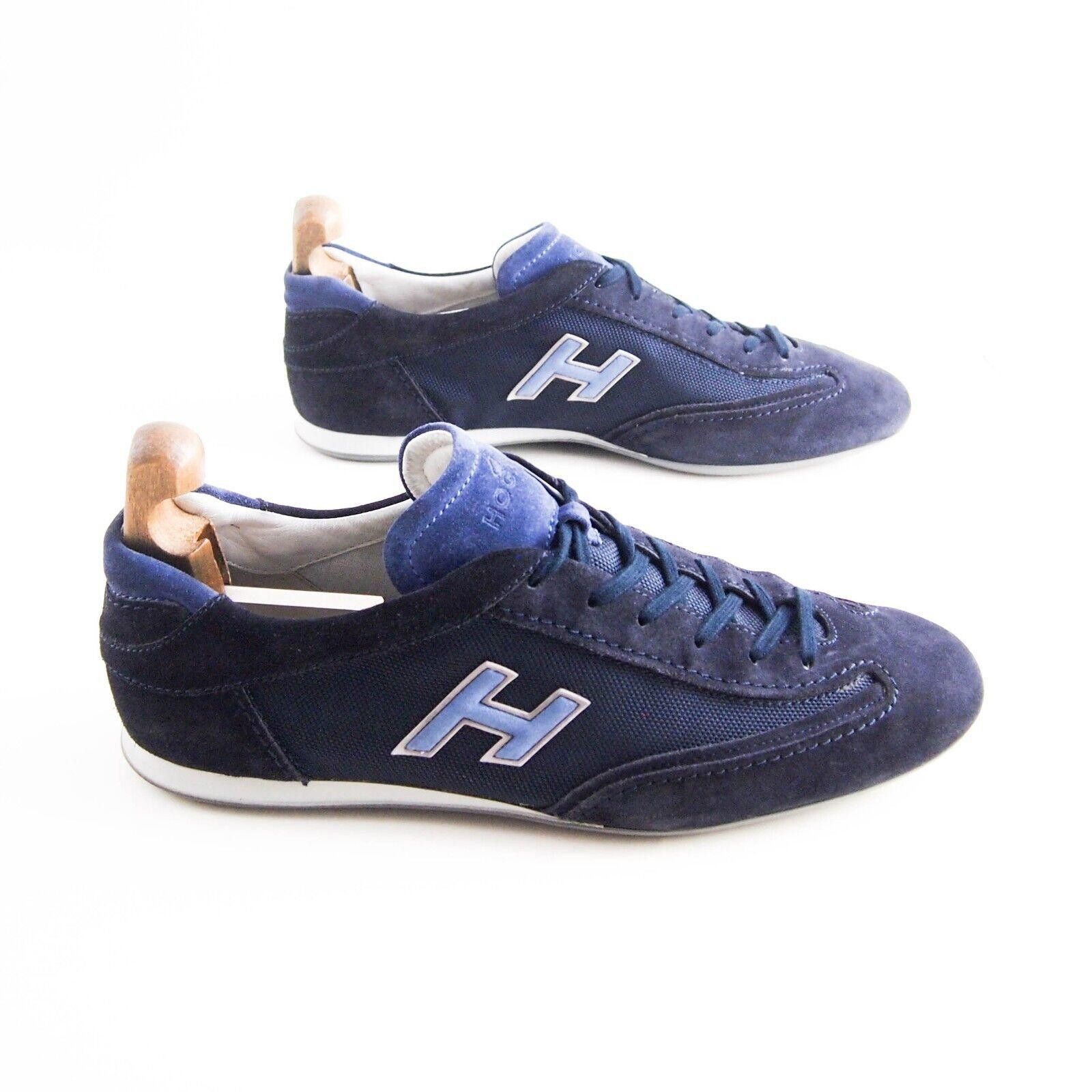 Hogan Hogan Low Top Sneaker Blue Suede Canvas Mens US 12 EU 45 Size US 12 / EU 45 - 4 Thumbnail
