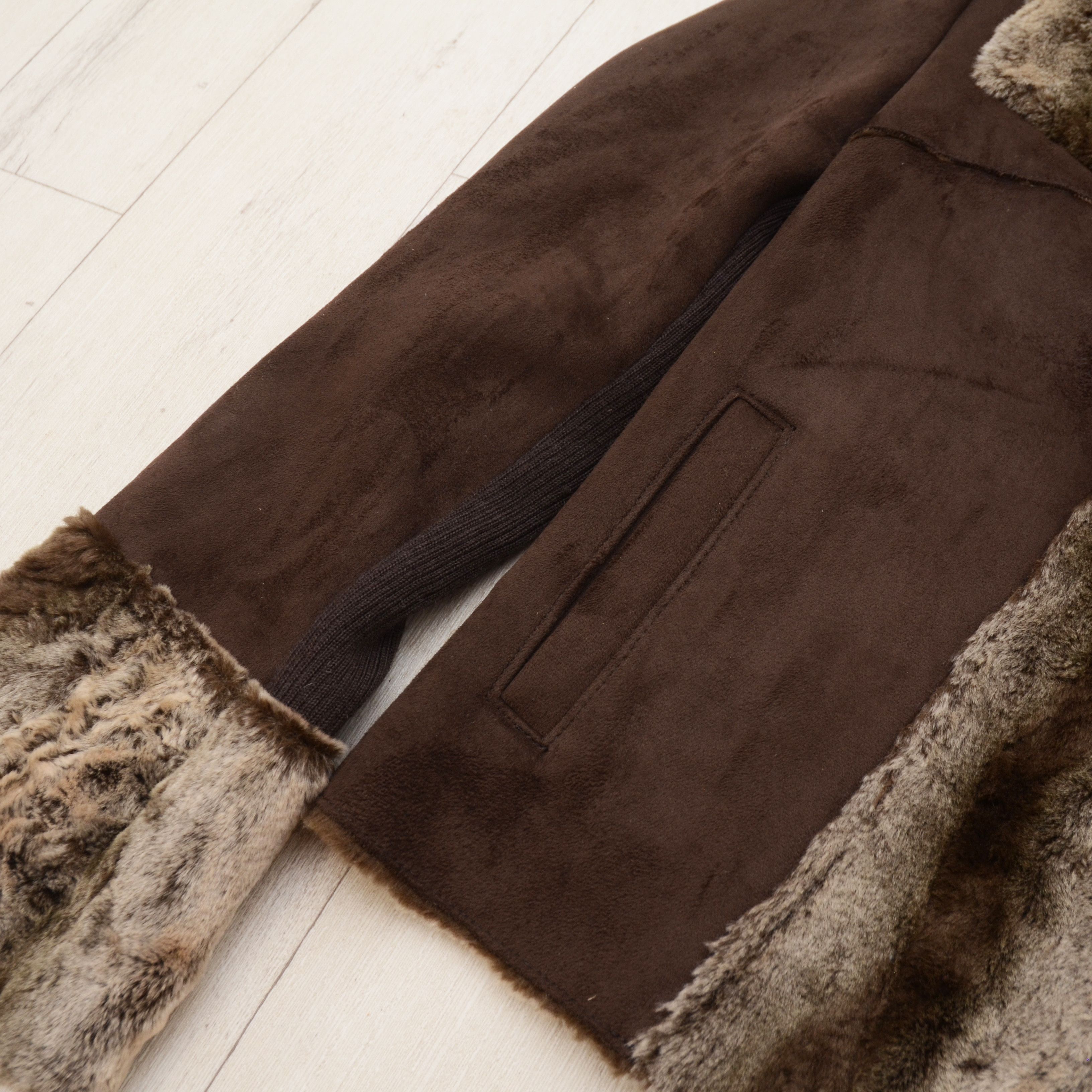 Trussardi Trussardi Jeans Y2K Faux Fur Suede Jacket Coat Winter Chic Size M / US 6-8 / IT 42-44 - 5 Thumbnail