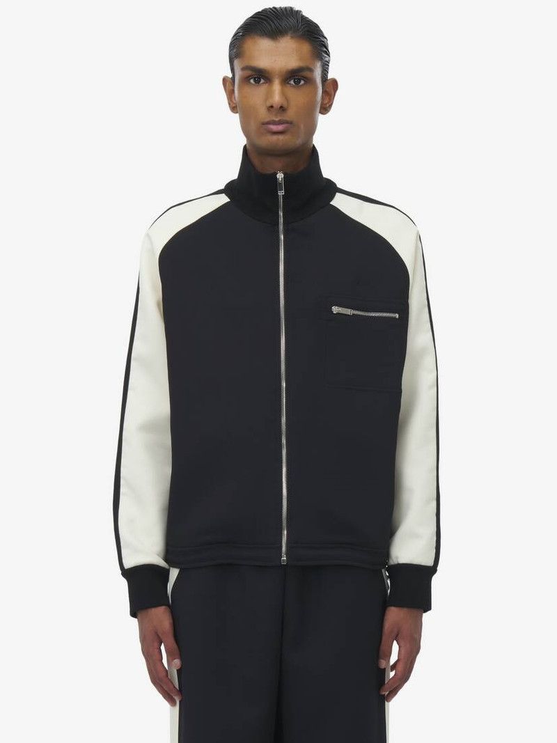 Alexander McQueen o1srvl11e0226 Vintage Track Jacket In Black/White Size US L / EU 52-54 / 3 - 2 Thumbnail