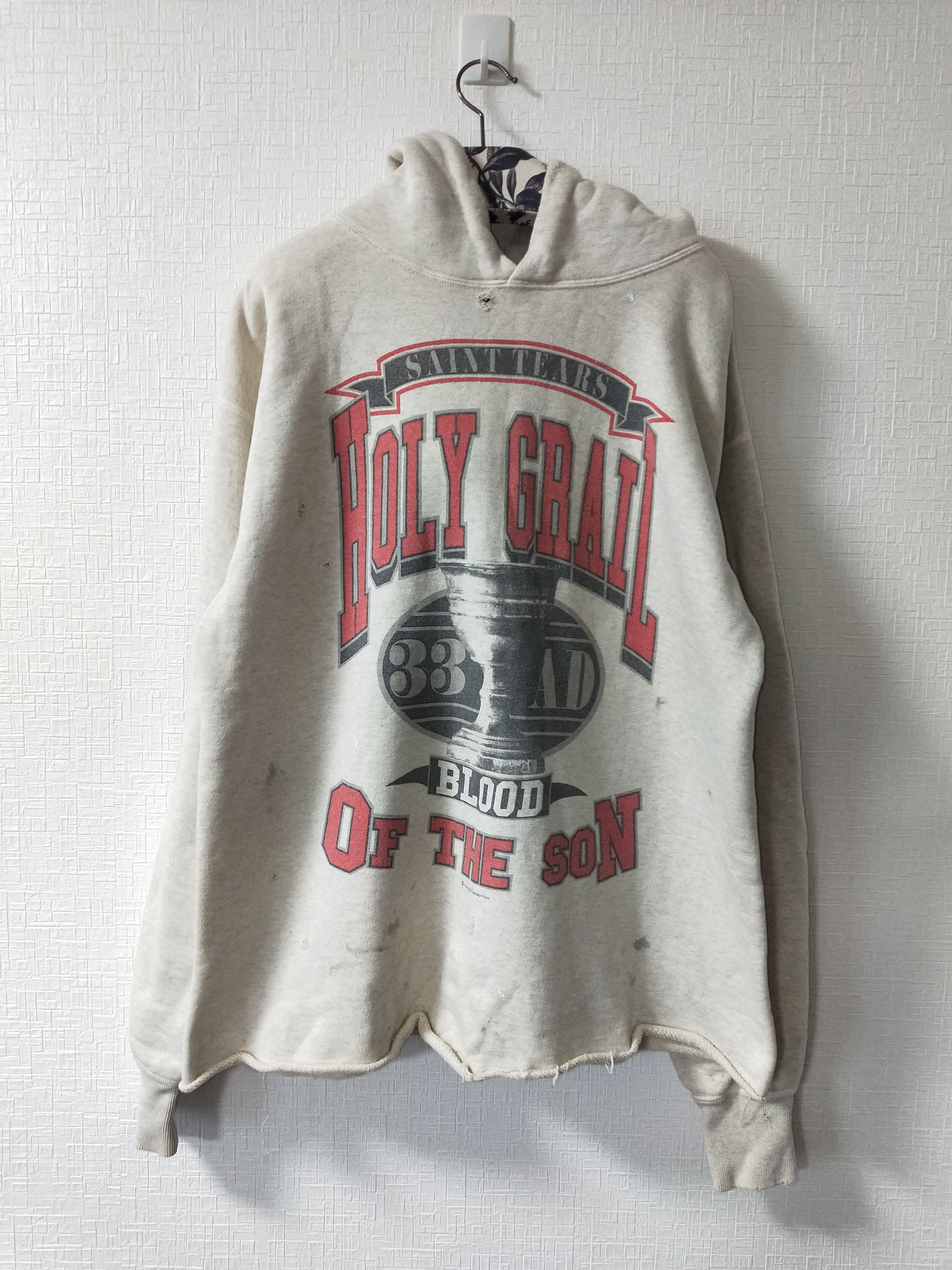 image of Denim Tears x Saint Michael Saint Tears 'holy Grail' Hoodie in Ivory, Men's (Size Large)