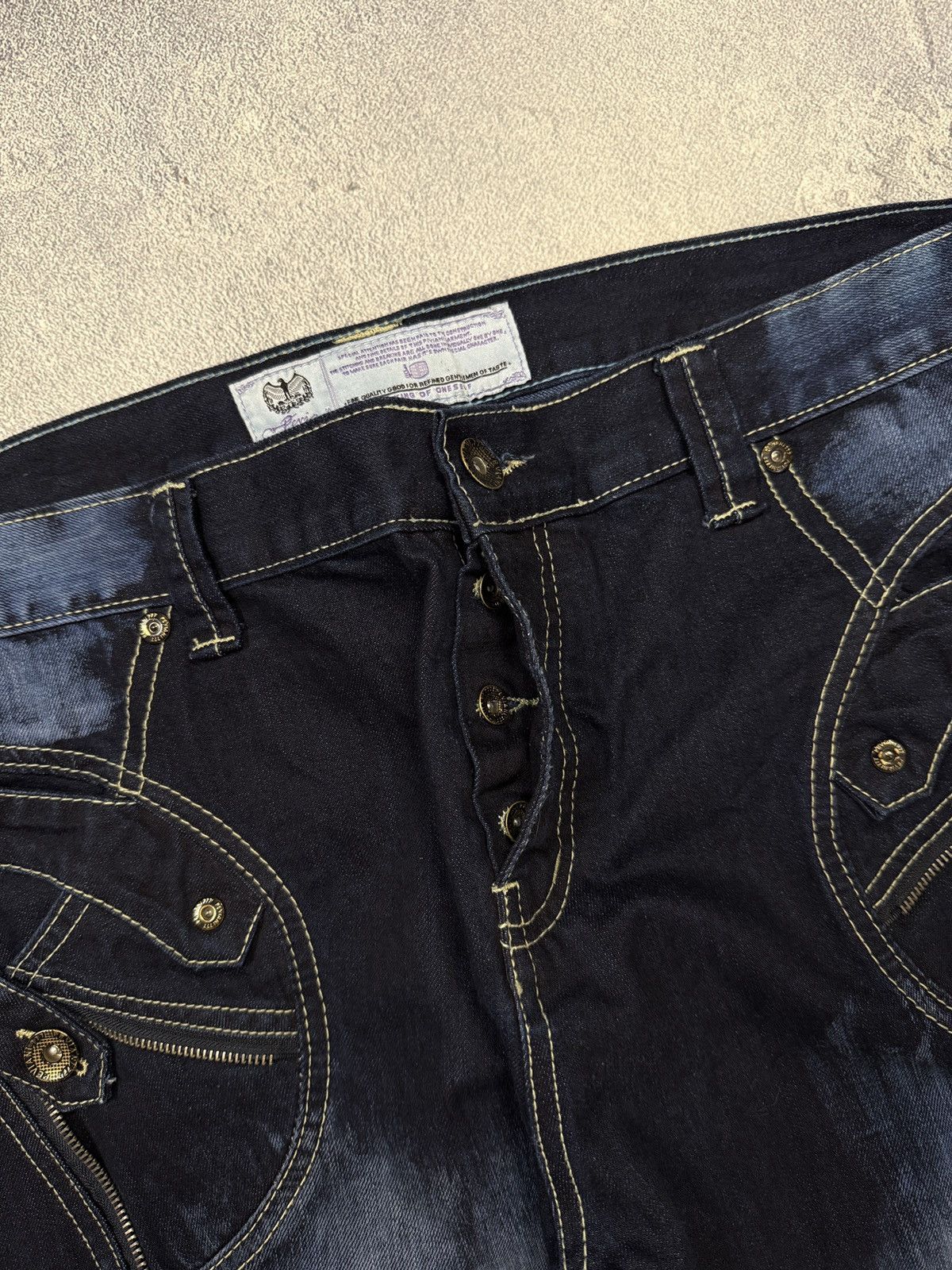 Other Y2K Archive Distressed Jeans Denim Heavy Stitch LGB Style Size US 42 / EU 58 - 6 Thumbnail
