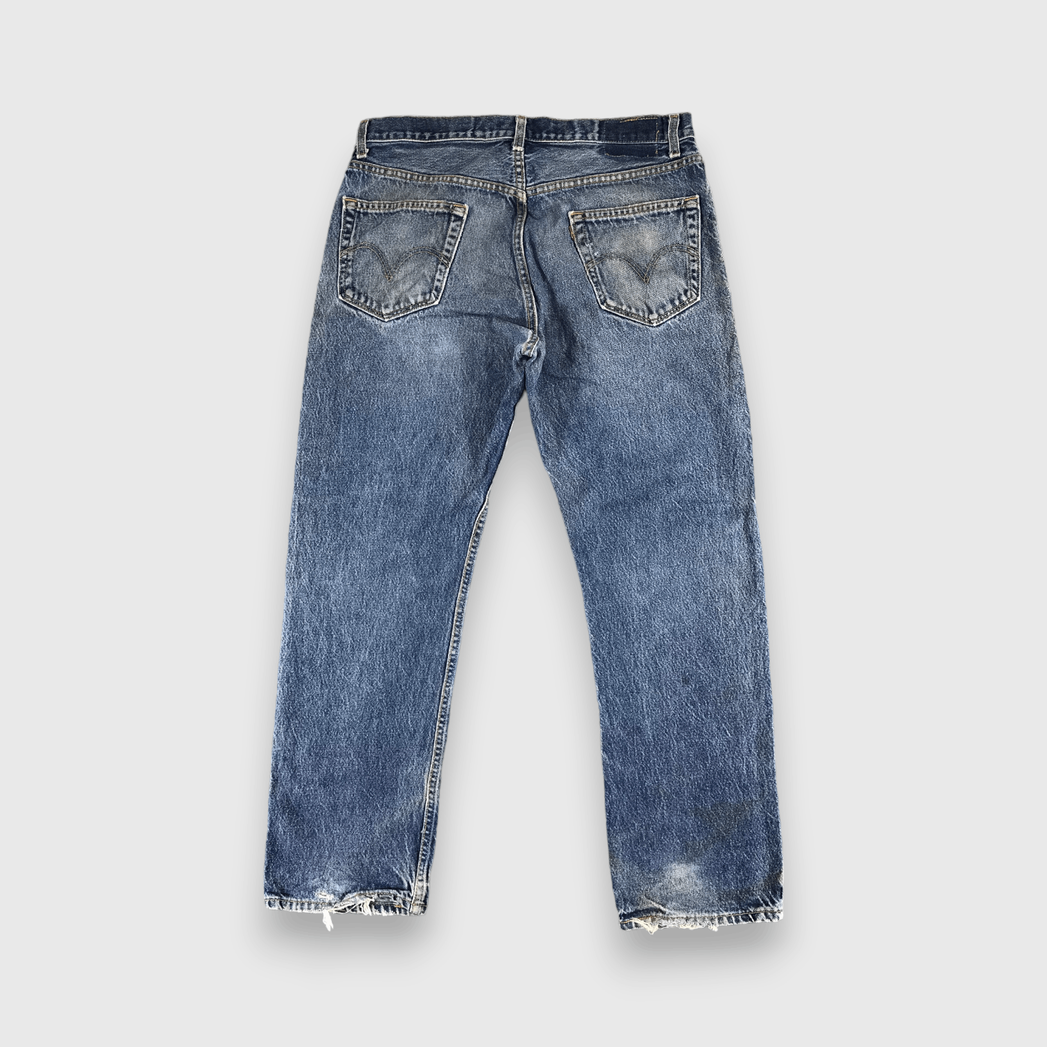 Levi's Faded Blue Vintage Levis 505 Jeans Distressed Denim -J469 Size US 36 / EU 52 - 2 Thumbnail