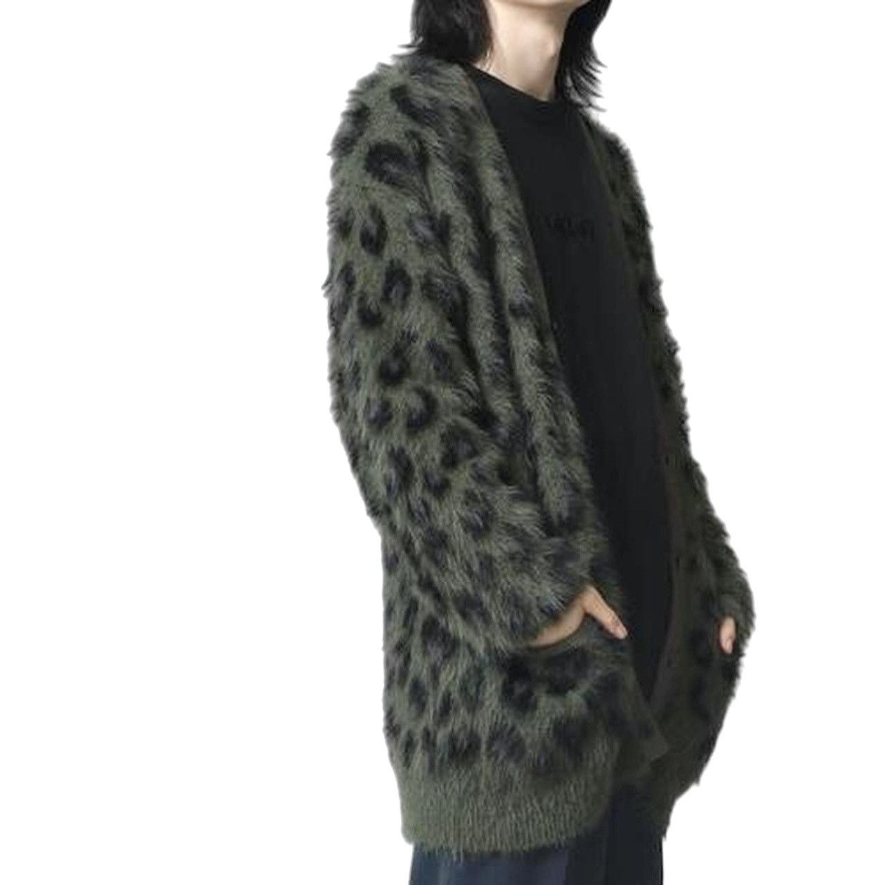 Number (N)ine NUMBER (N)INE Leopard Fuzzy Cardigan Size US L / EU 52-54 / 3 - 8 Thumbnail