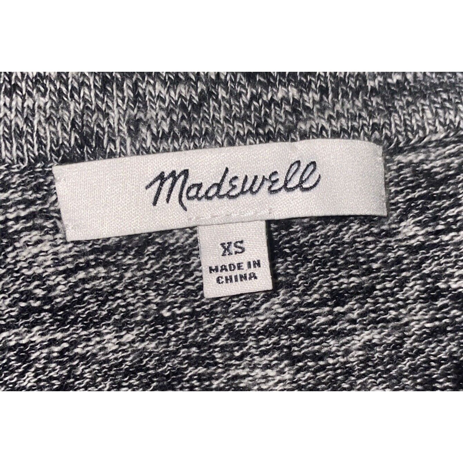 Madewell MADEWELL WOMEN'S SIZE XS BLACK WHITE BUTTON V NECK CARDIGAN Size XS / US 0-2 / IT 36-38 - 8 Thumbnail