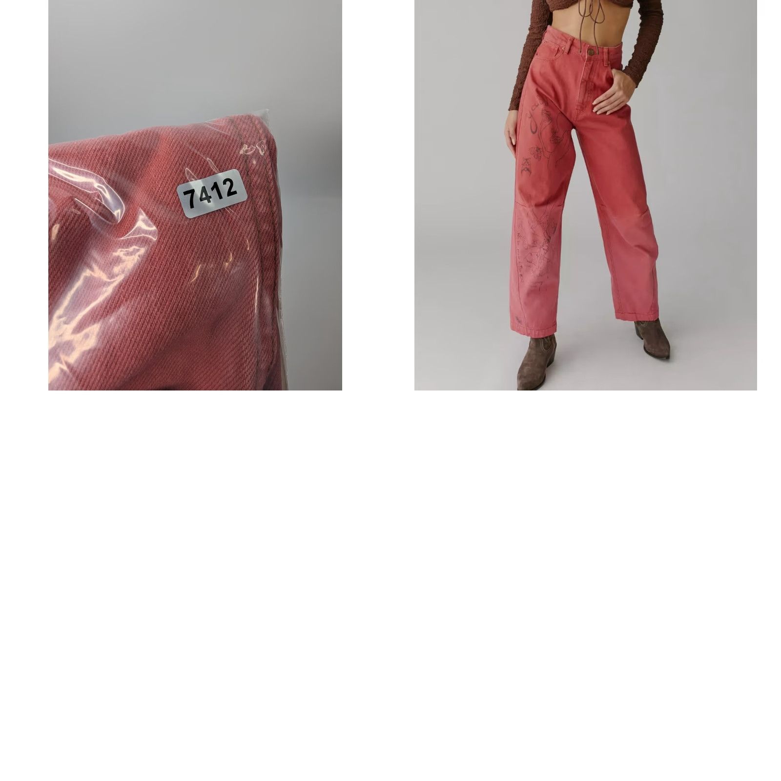 Urban Outfitters VINTAGE Urban Outfitters BDG Rih Extreme Baggy Jean Grunge Red Women's 24 Size 42" / US 20 - 10 Thumbnail