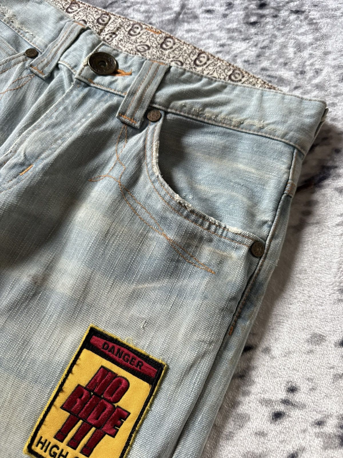 Japanese Brand Edwin 503 Japan Surfer Edition Patched Distressed Jeans Size US 29 - 6 Thumbnail