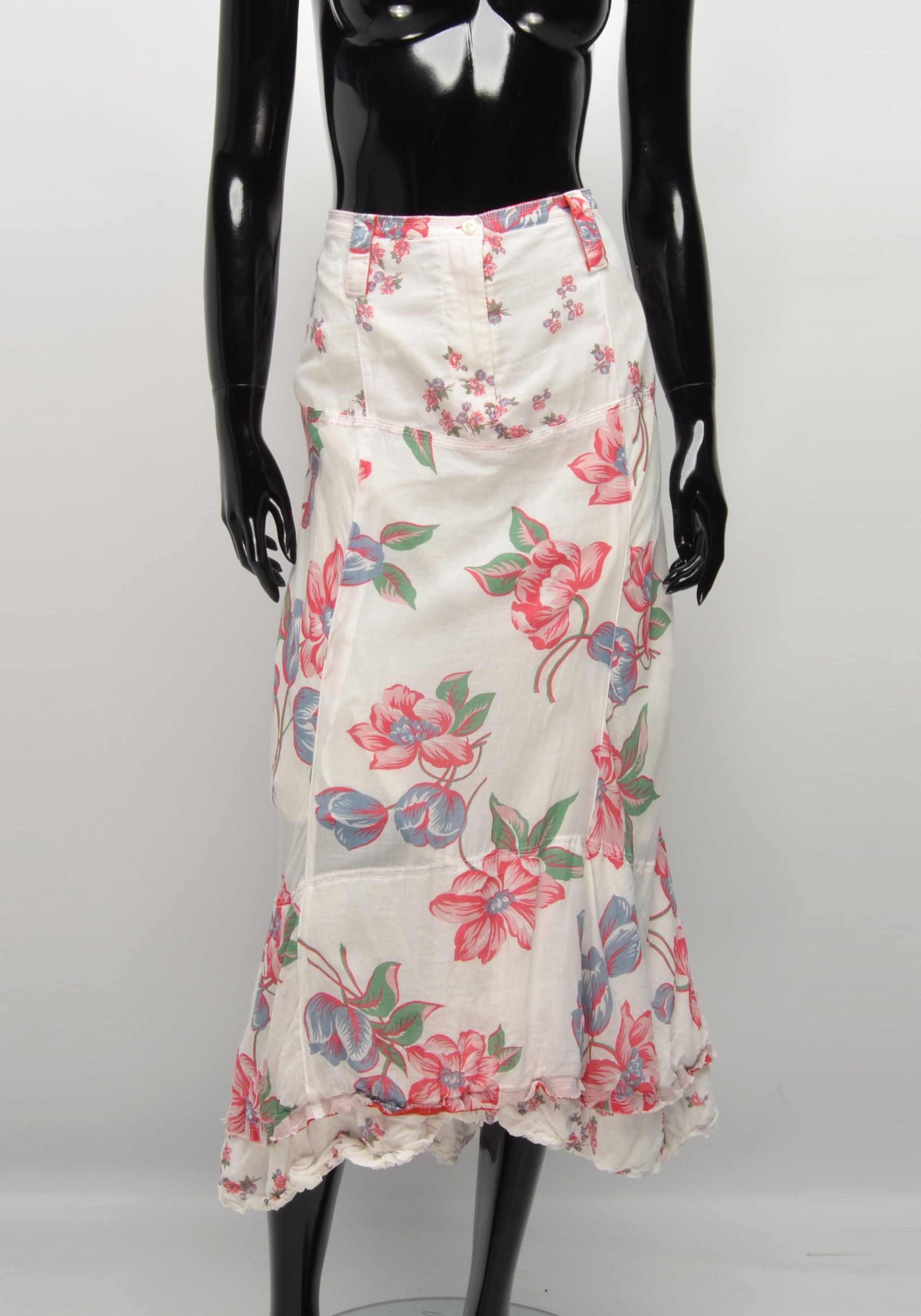 Marithe + Francois Girbaud Vintage Marithe Francois Girbaud Floral Cottagecore Skirt Size 34" / US 12 / IT 48 - 1 Thumbnail