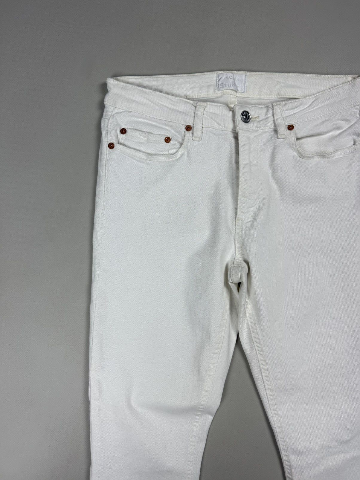 Acne Studios Acne Studios Skin 5 White Vintage Ladies Skinny Jeans Size 29" - 6 Thumbnail
