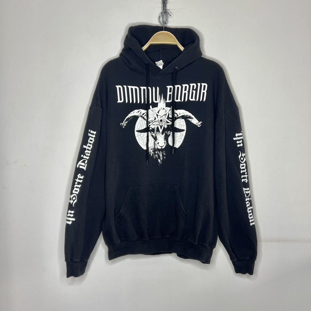 Band Tees × Vintage Vintage Dimmu Borgir Hoodie 90s 👁️ BIG LOGO + BACK LOGO 👁️ Size US XL / EU 56 / 4 - 1 Thumbnail