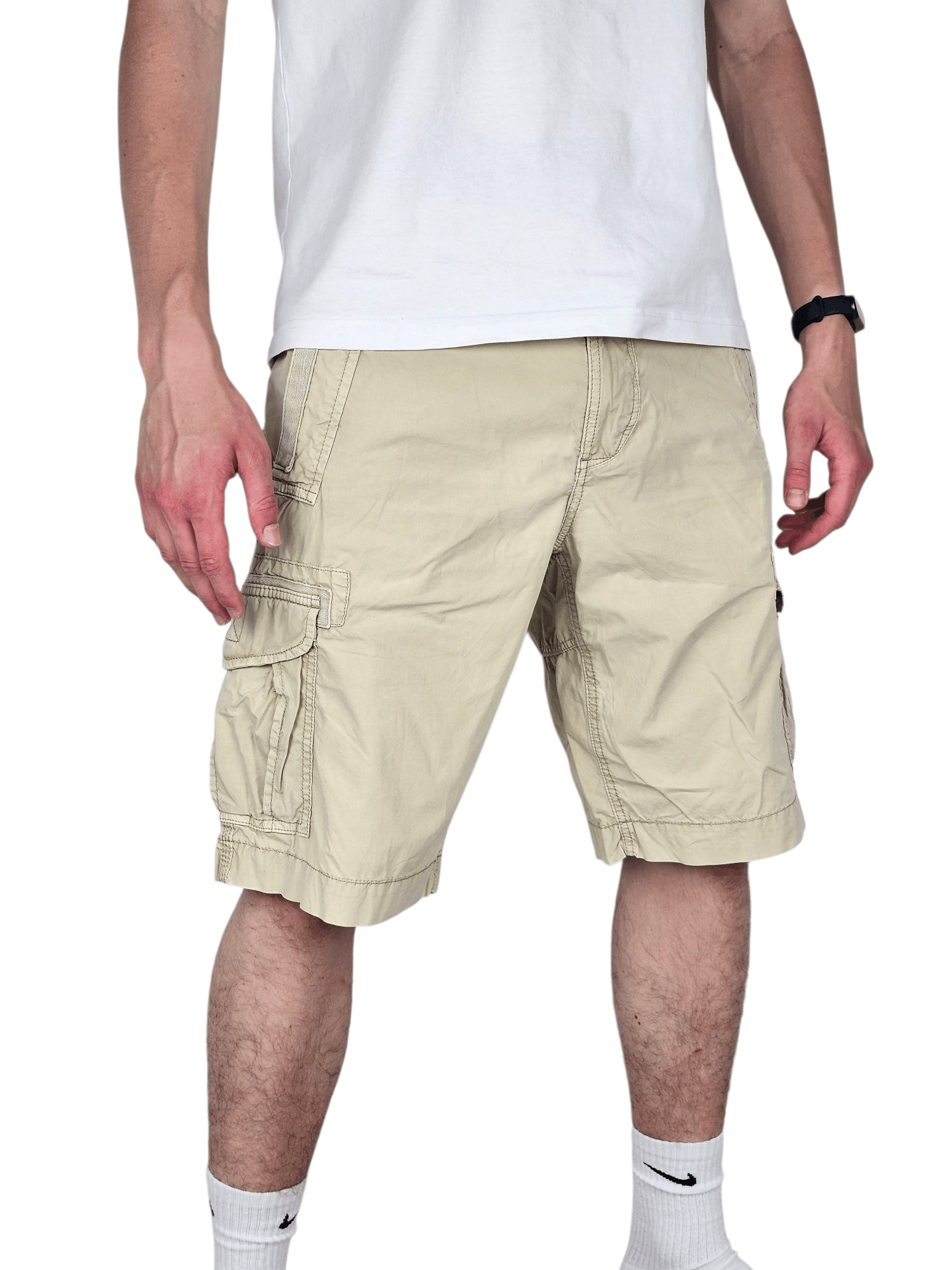 Napapijri 💎 Vintage Baggy Relaxed Cargo Shorts Outdoor Y2K Size L 90s Size US 33 - 2 Thumbnail